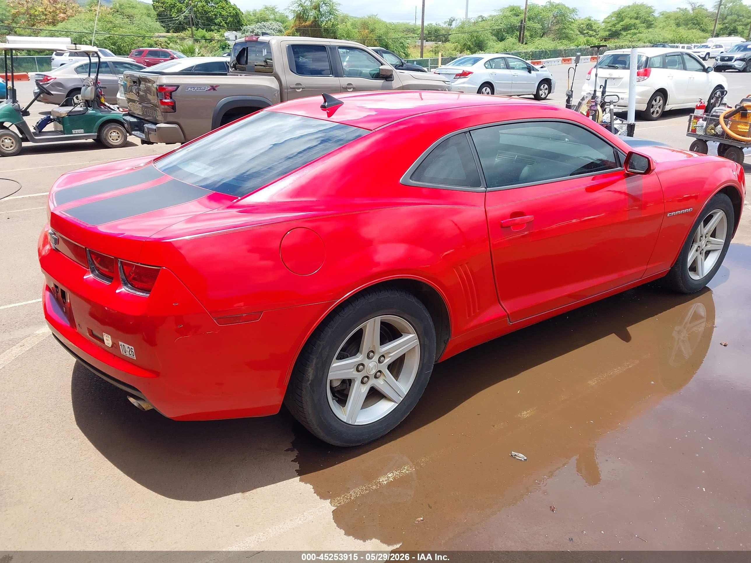 2011 Chevrolet Camaro 1lt Red vin: 2G1FF1ED3B9109547