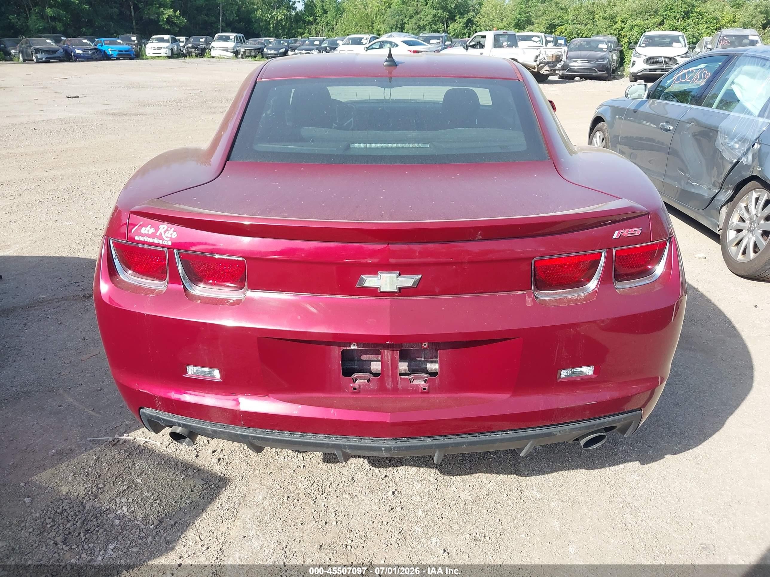 2011 Chevrolet Camaro 1lt Maroon vin: 2G1FF1ED3B9119818