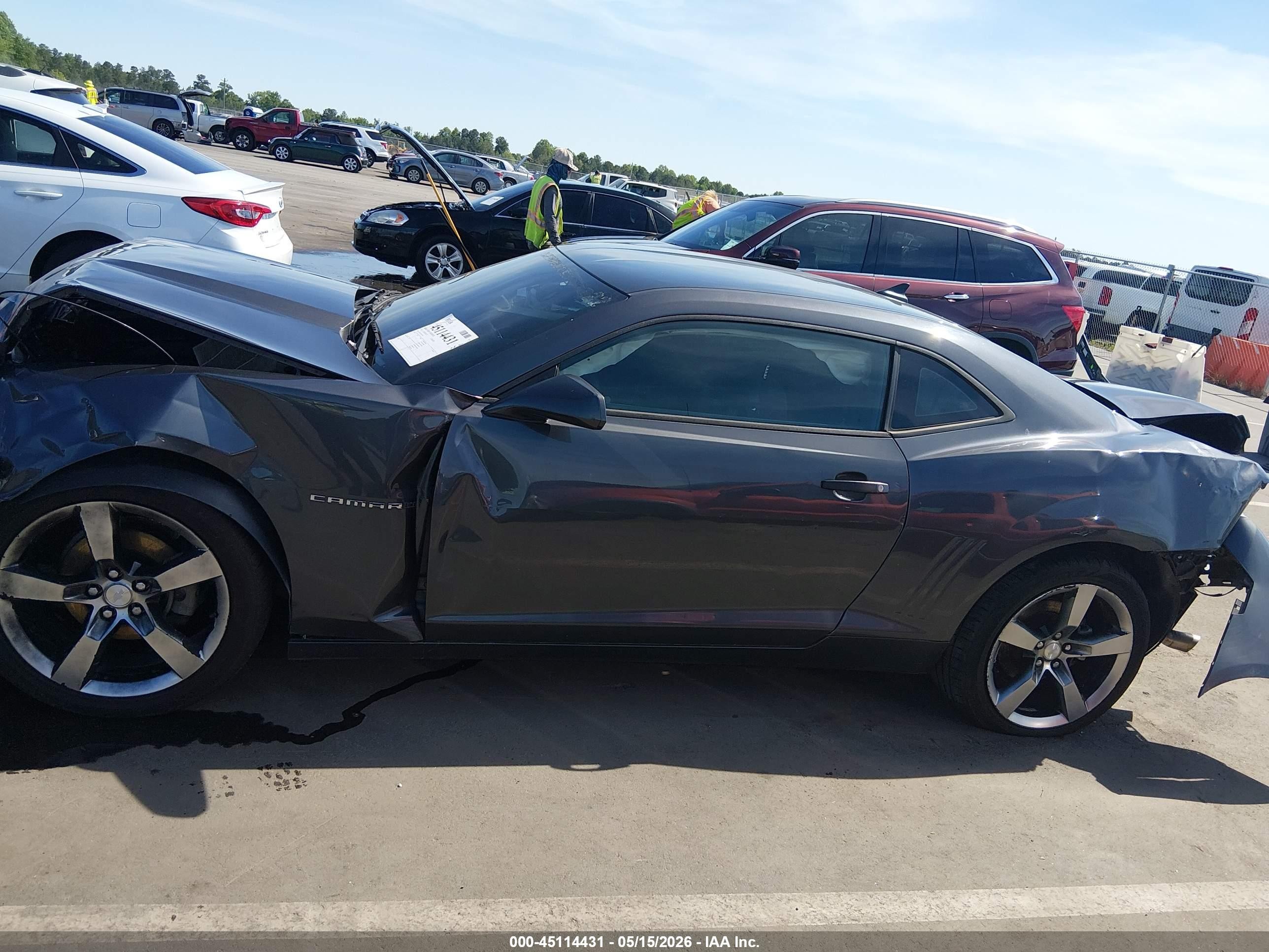 2011 Chevrolet Camaro 1lt Gray vin: 2G1FF1ED7B9144432