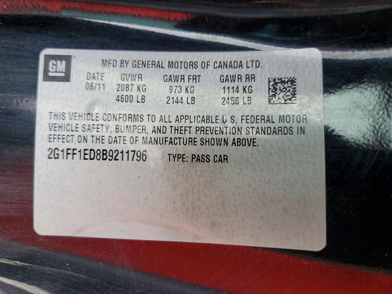 2011 Chevrolet Camaro Lt Black vin: 2G1FF1ED8B9211796