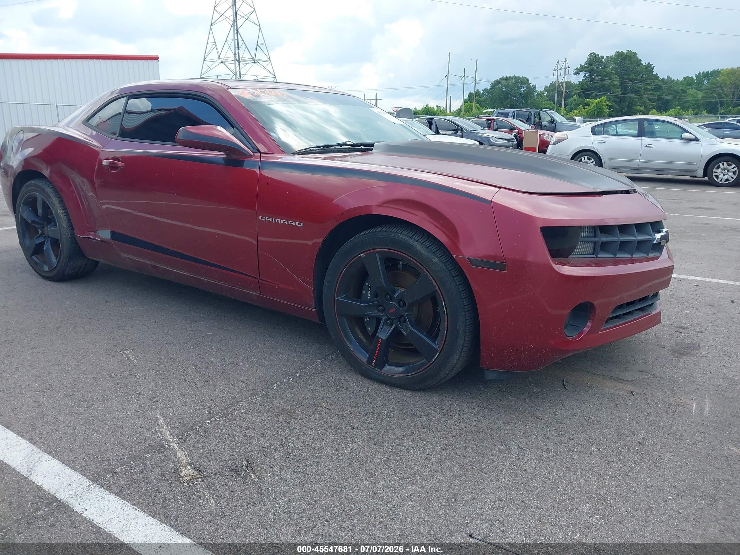 2011 Chevrolet Camaro 1lt Темно-бордовый vin: 2G1FF1ED9B9134761