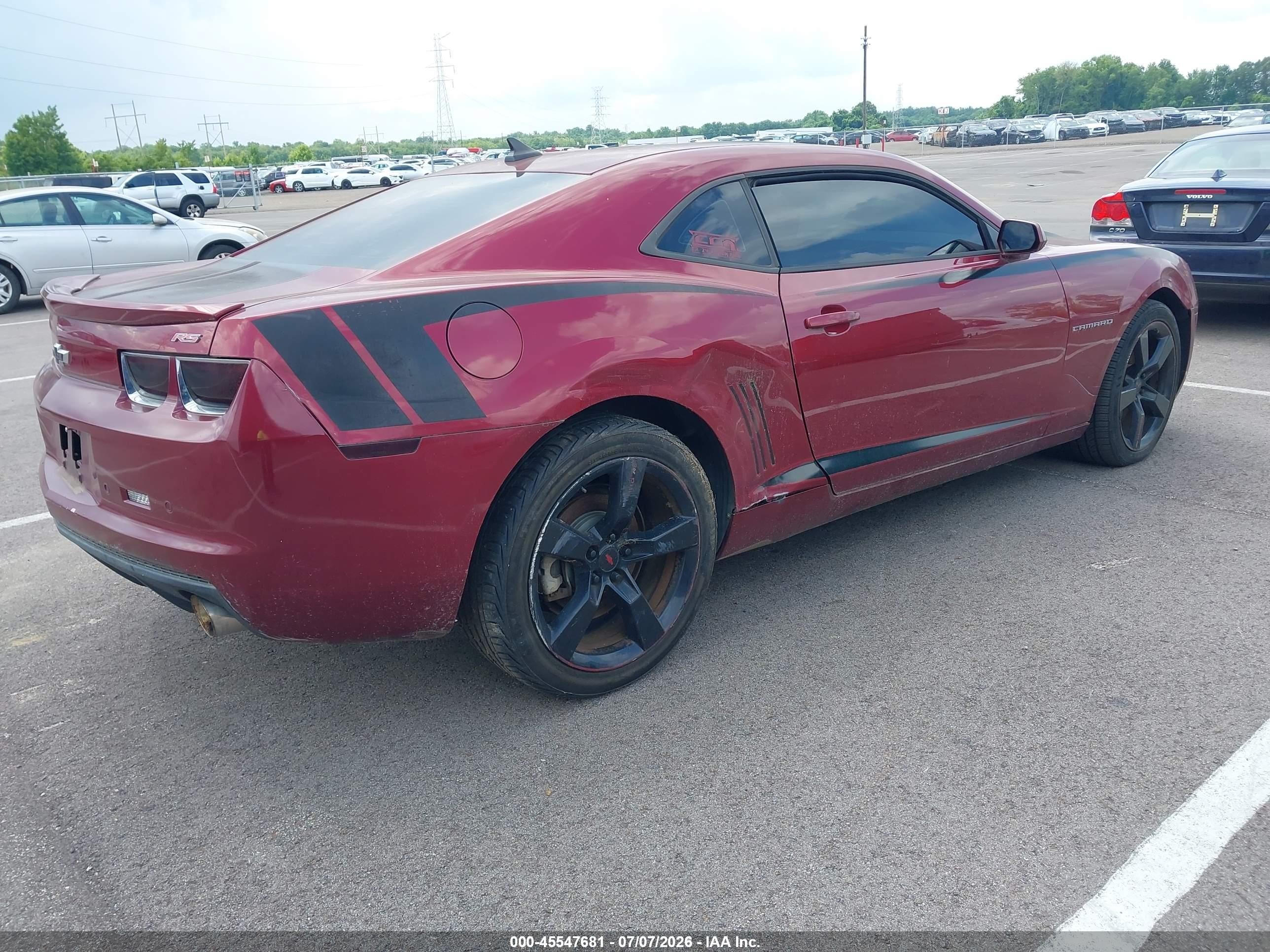 2011 Chevrolet Camaro 1lt Maroon vin: 2G1FF1ED9B9134761