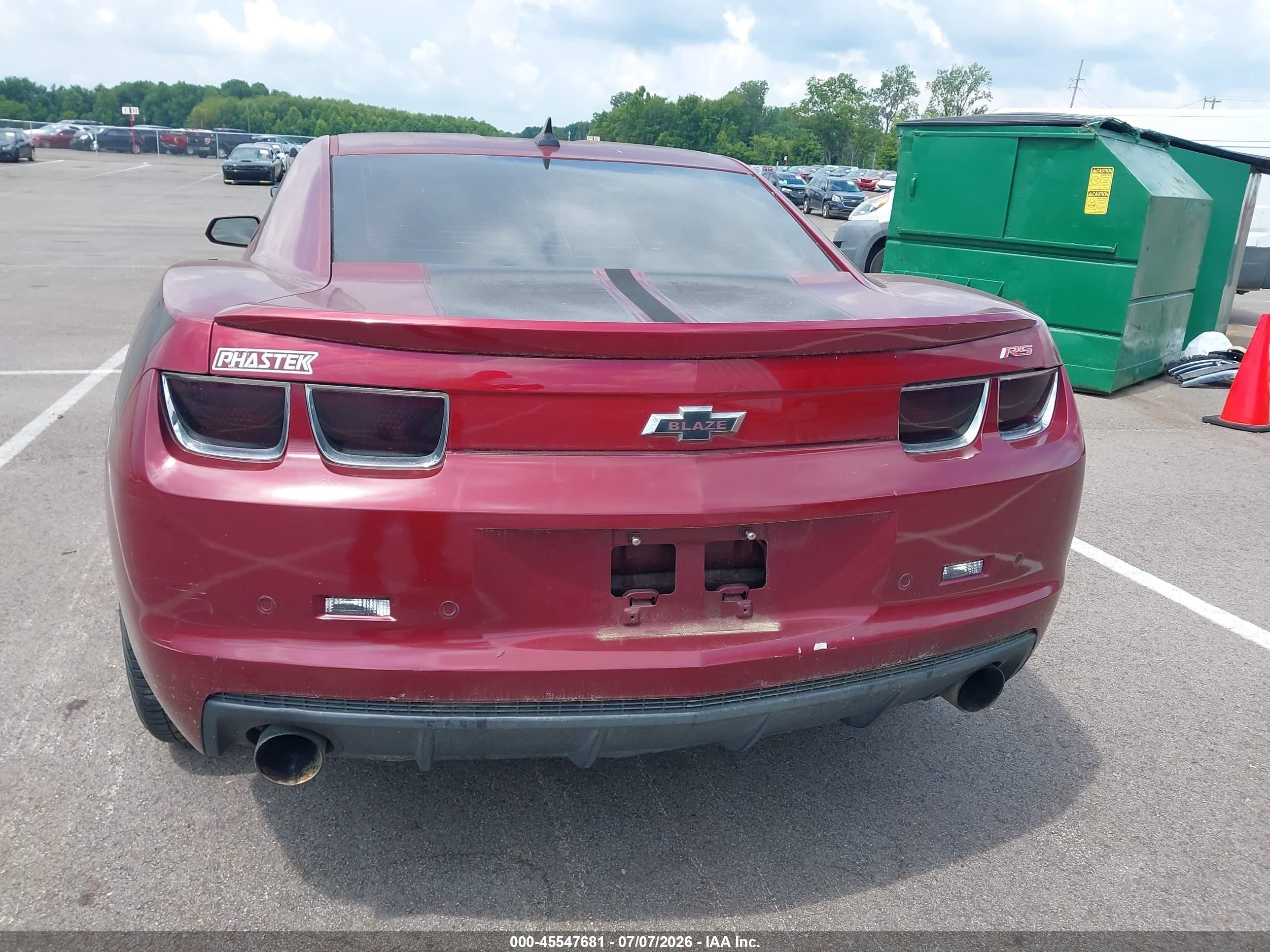 2011 Chevrolet Camaro 1lt Maroon vin: 2G1FF1ED9B9134761