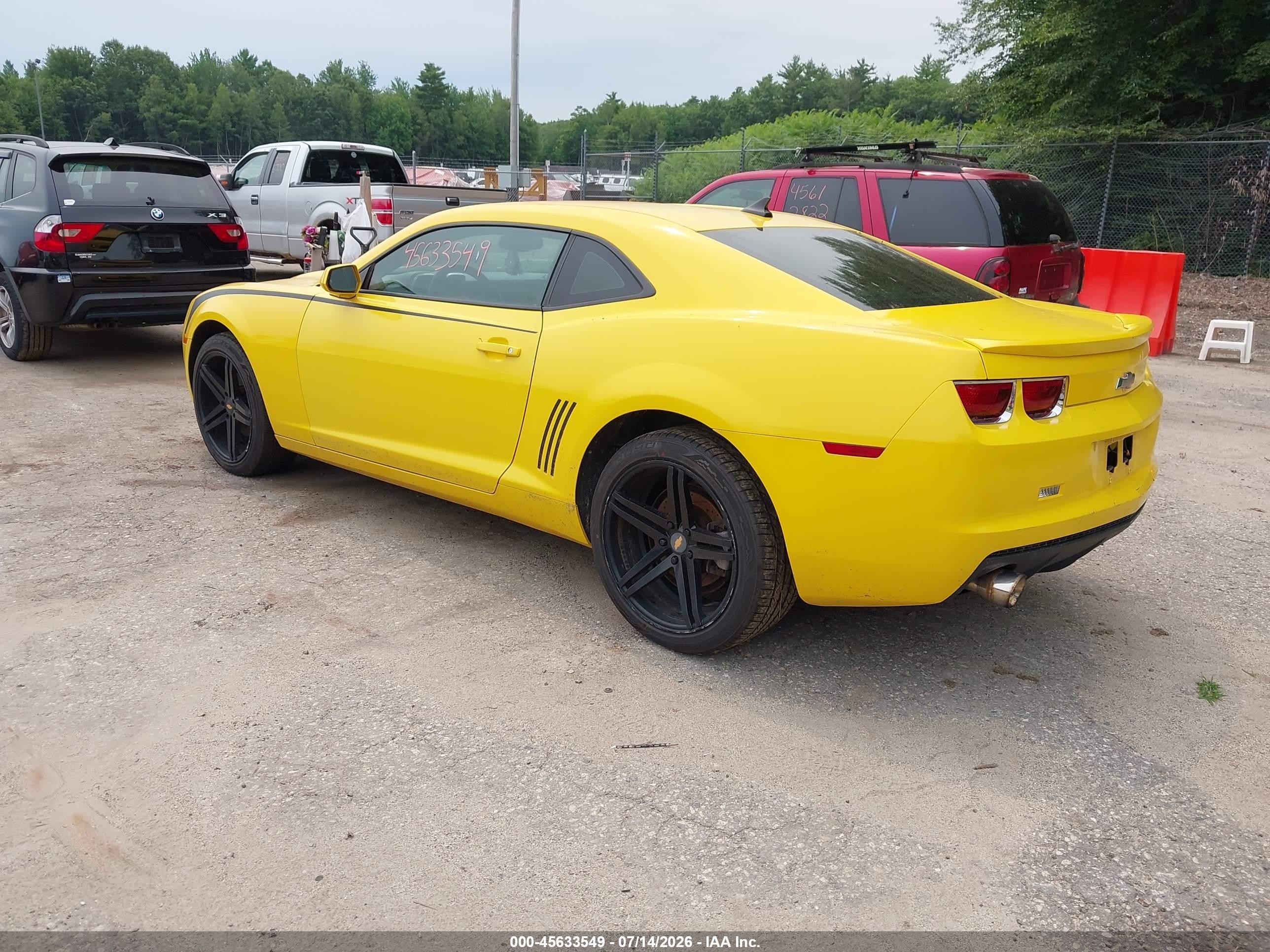 2010 Chevrolet Camaro 1lt Yellow vin: 2G1FF1EV4A9155377