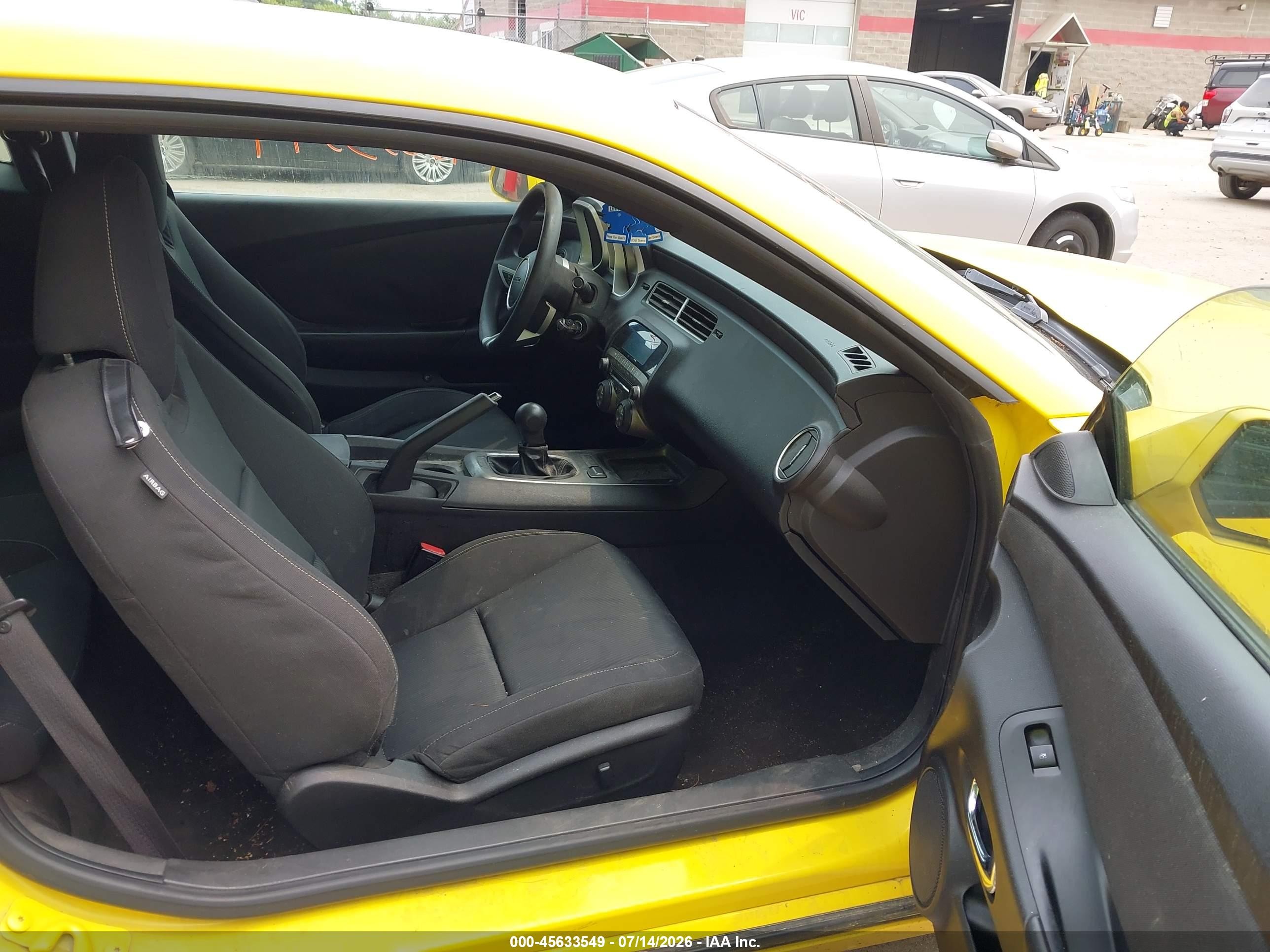 2010 Chevrolet Camaro 1lt Yellow vin: 2G1FF1EV4A9155377