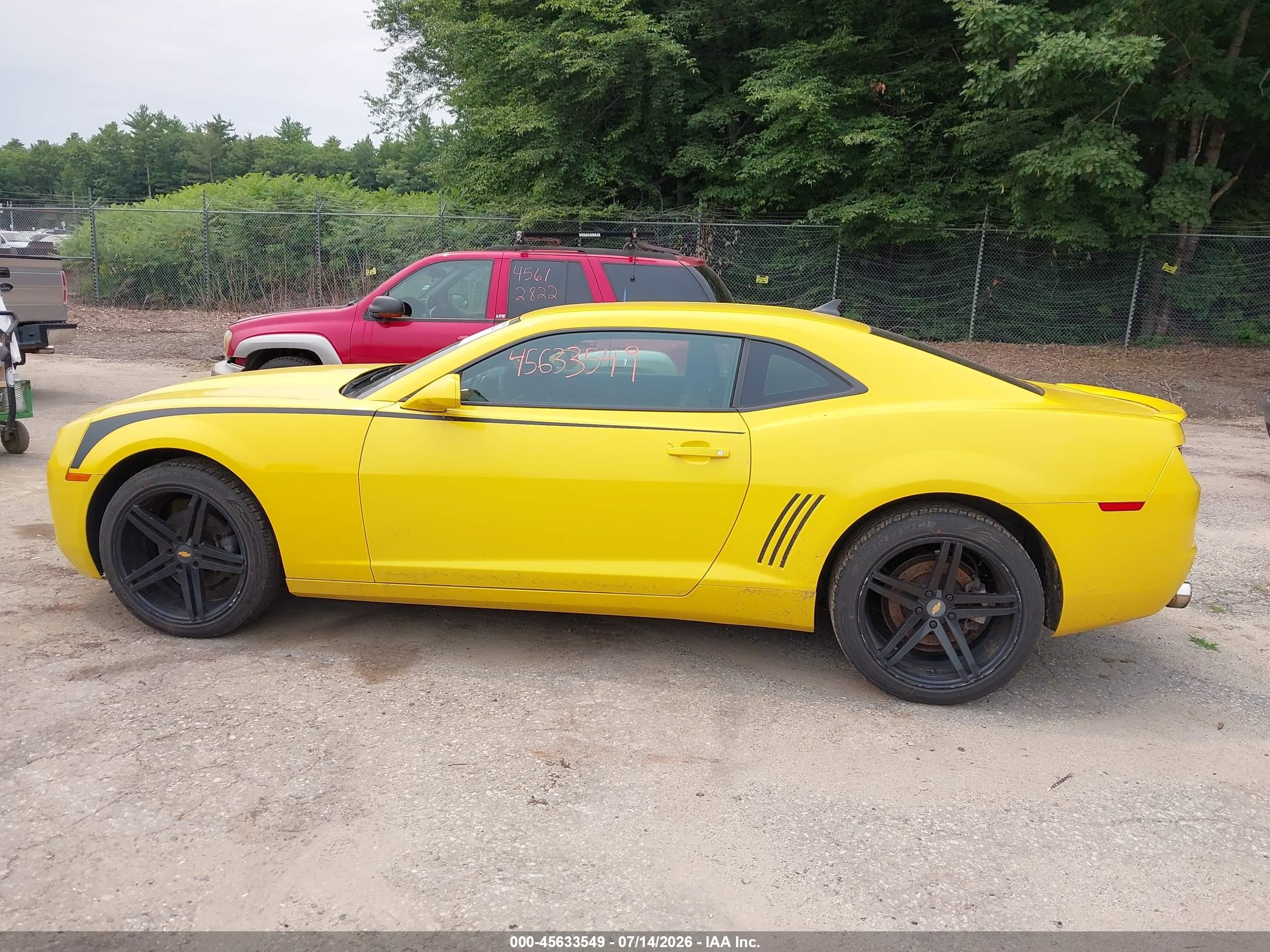 2010 Chevrolet Camaro 1lt Yellow vin: 2G1FF1EV4A9155377