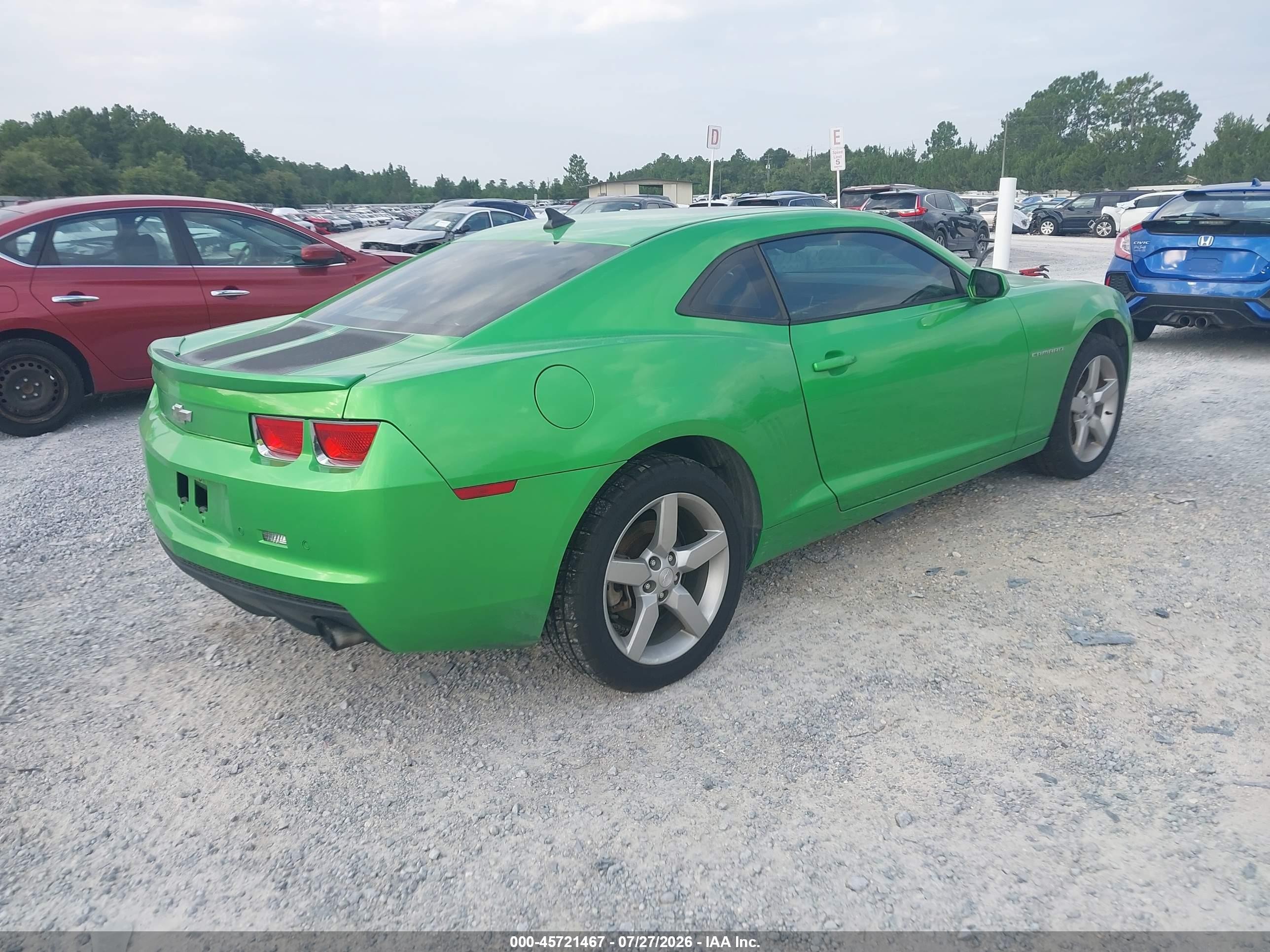 2010 Chevrolet Camaro 1lt Green vin: 2G1FF1EV6A9221654