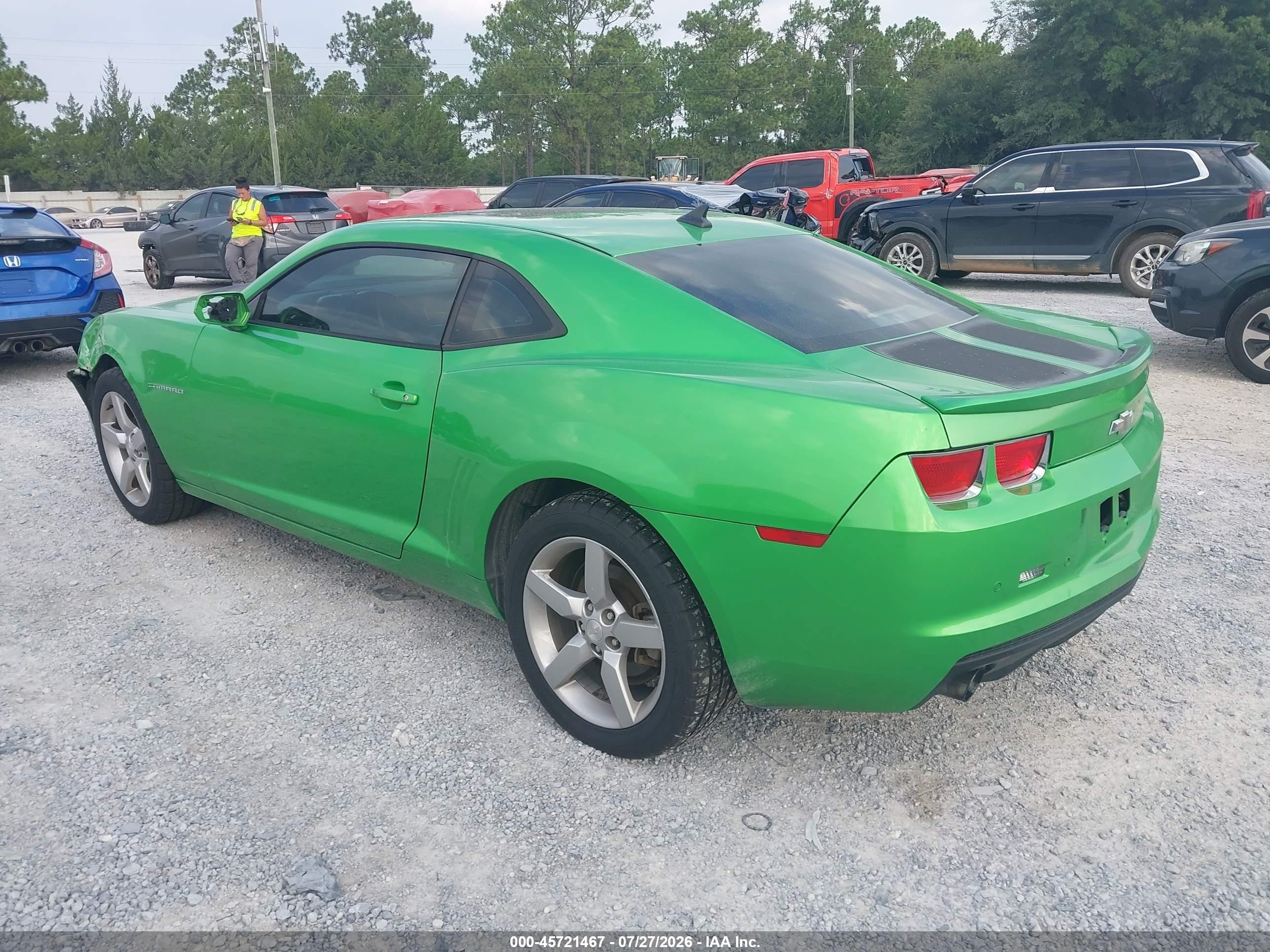 2010 Chevrolet Camaro 1lt Green vin: 2G1FF1EV6A9221654