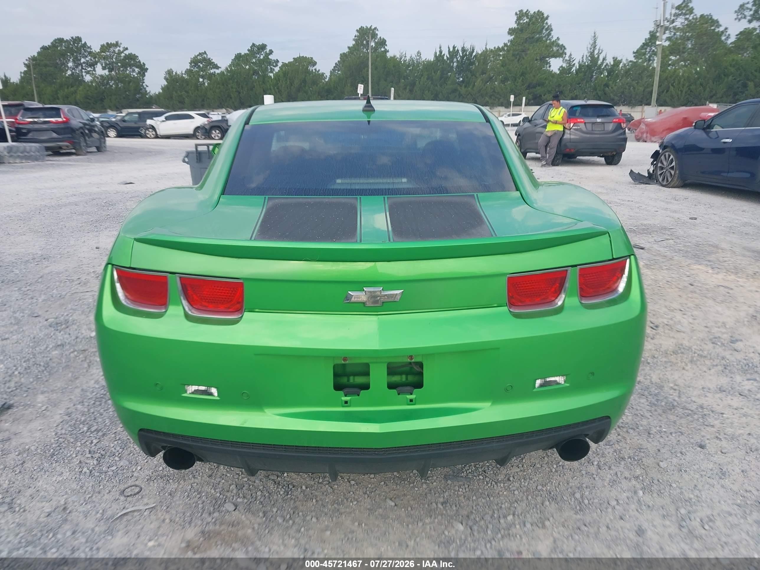 2010 Chevrolet Camaro 1lt Green vin: 2G1FF1EV6A9221654