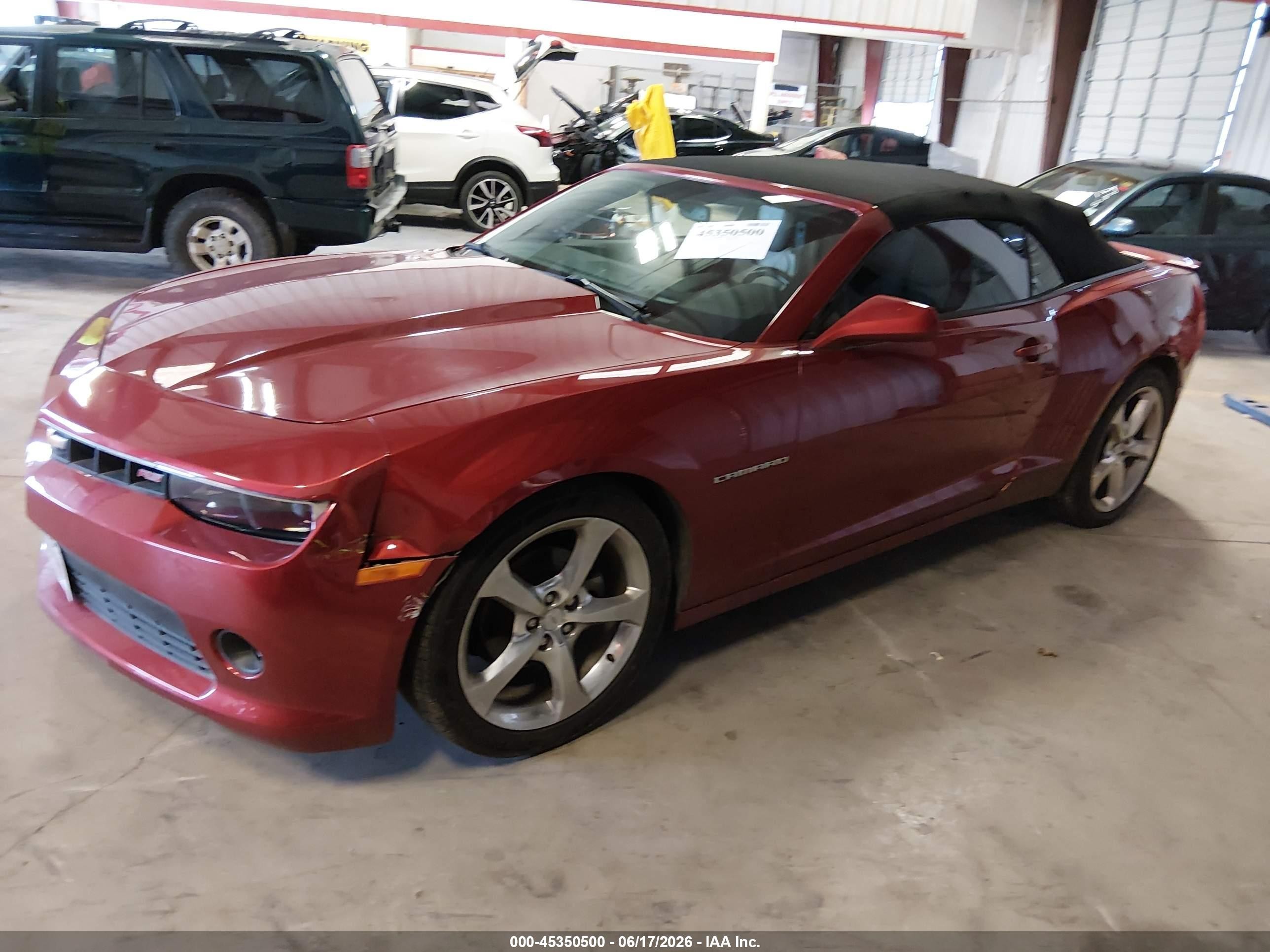 2015 Chevrolet Camaro 2lt Red vin: 2G1FF3D32F9284186