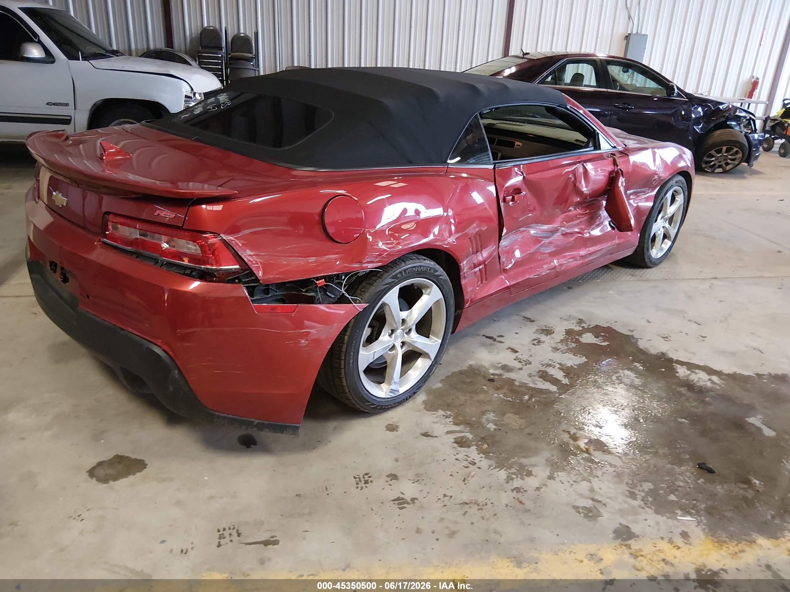 2015 Chevrolet Camaro 2lt Red vin: 2G1FF3D32F9284186