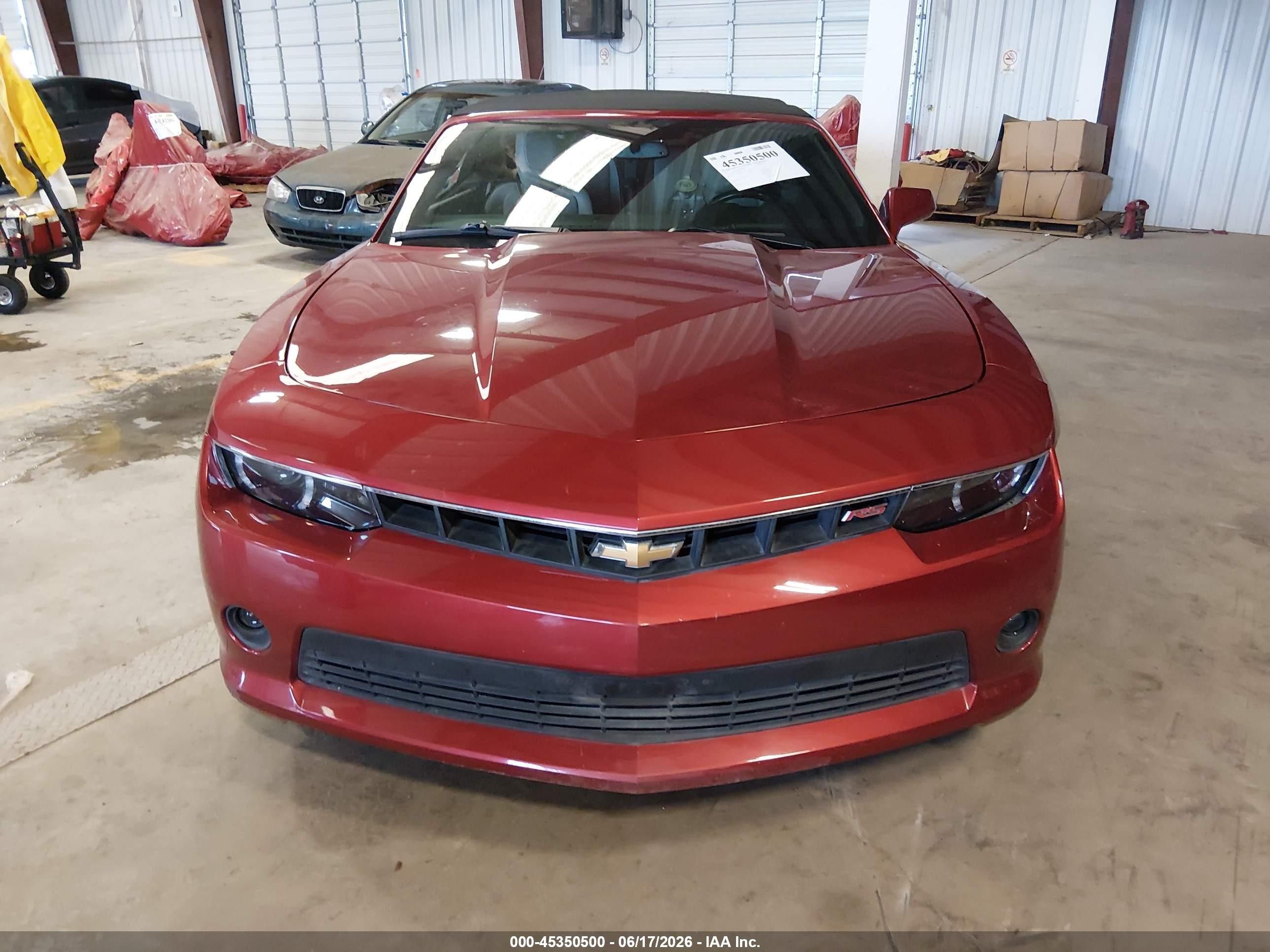 2015 Chevrolet Camaro 2lt Red vin: 2G1FF3D32F9284186