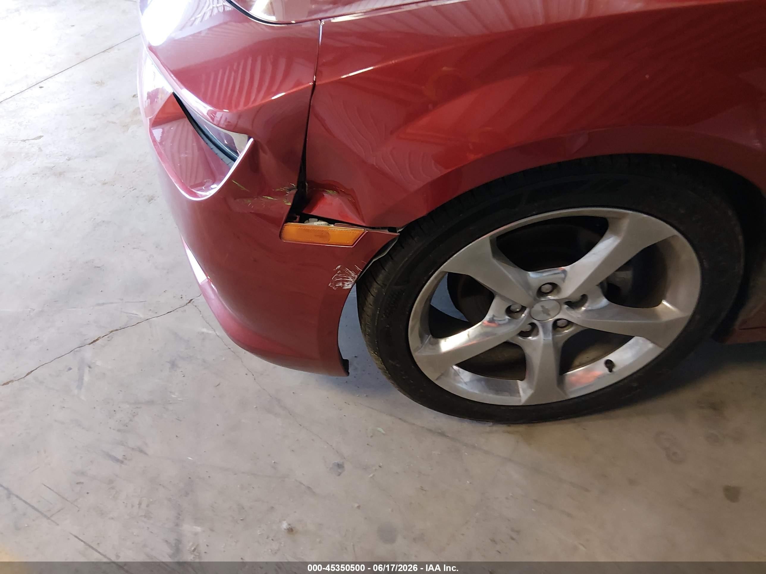 2015 Chevrolet Camaro 2lt Red vin: 2G1FF3D32F9284186