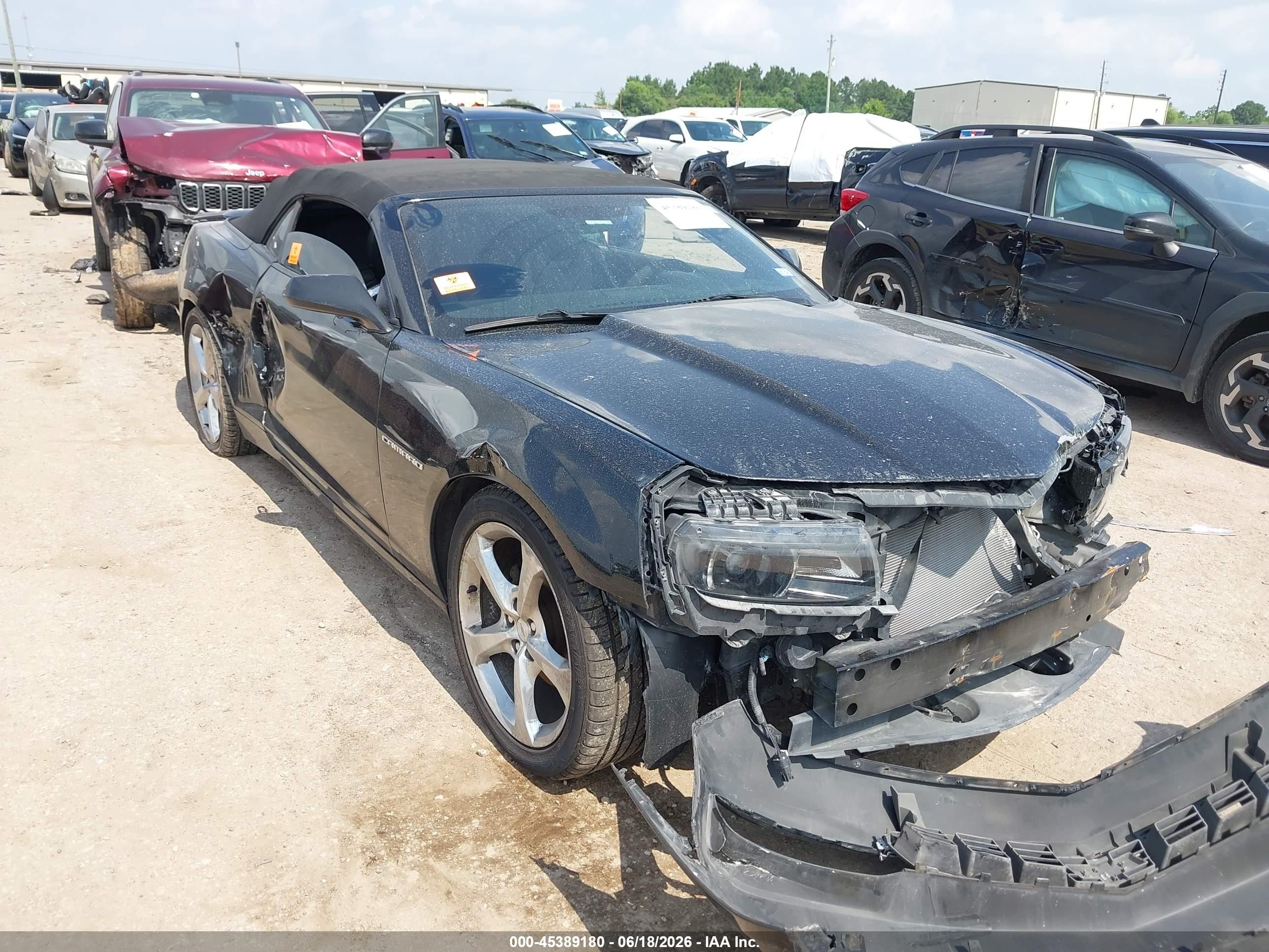 2015 Chevrolet Camaro 2lt Blue vin: 2G1FF3D34F9206282