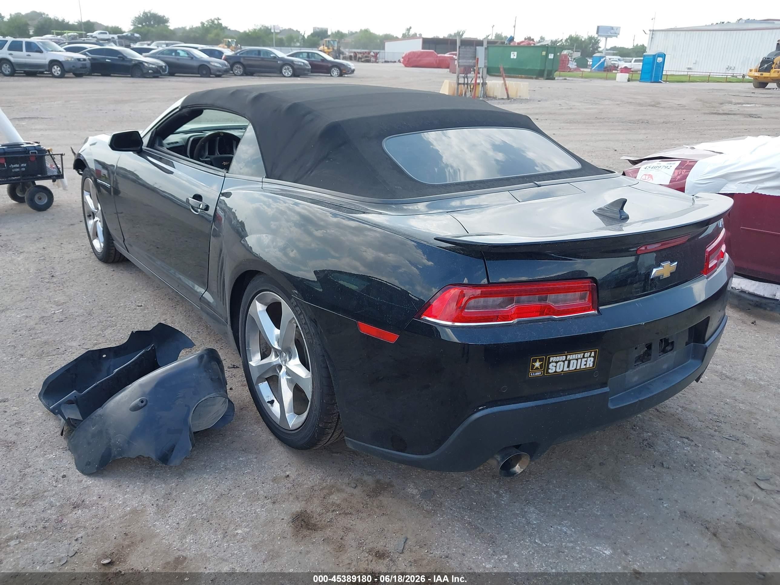 2015 Chevrolet Camaro 2lt Blue vin: 2G1FF3D34F9206282