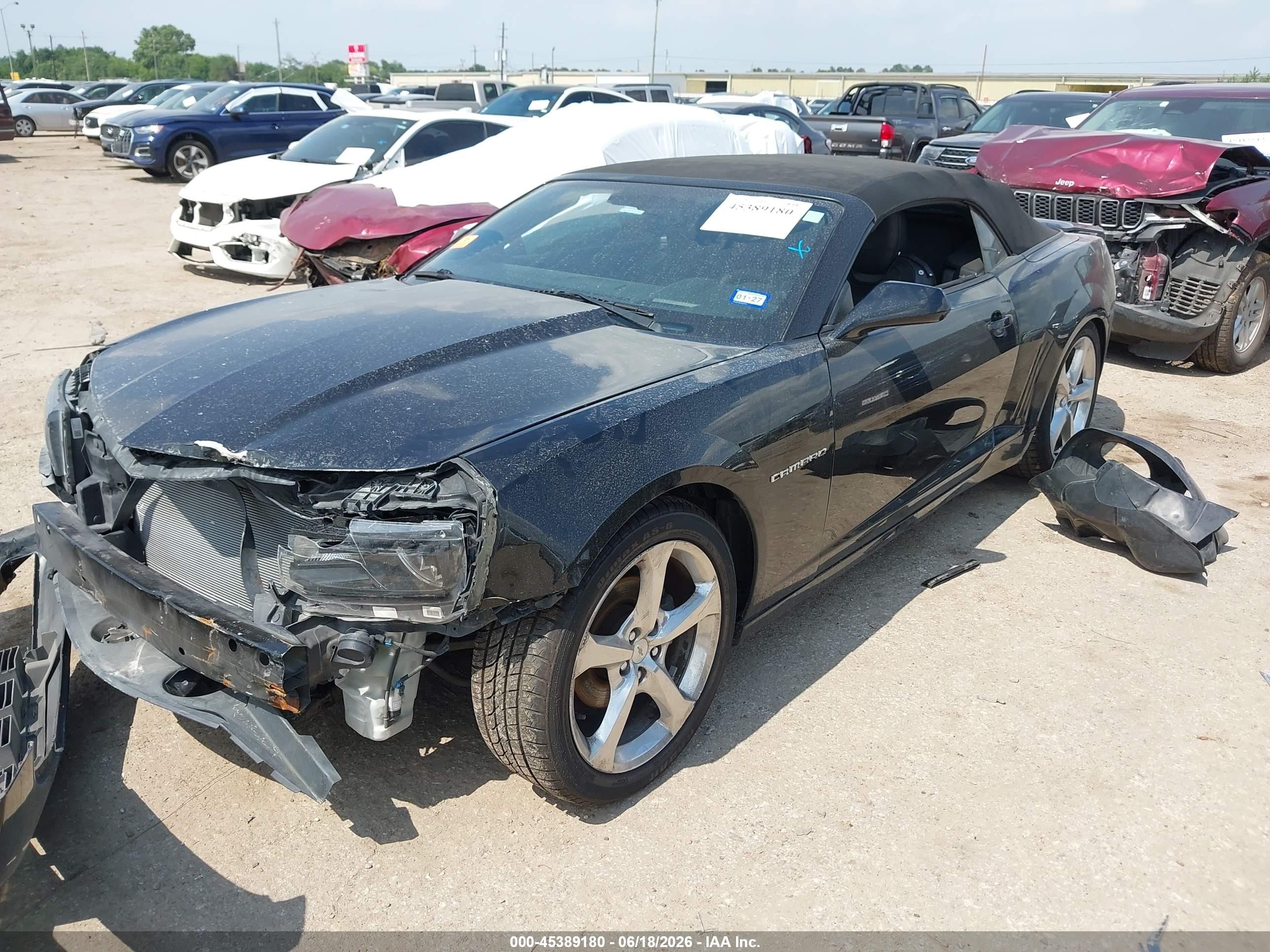 2015 Chevrolet Camaro 2lt Blue vin: 2G1FF3D34F9206282