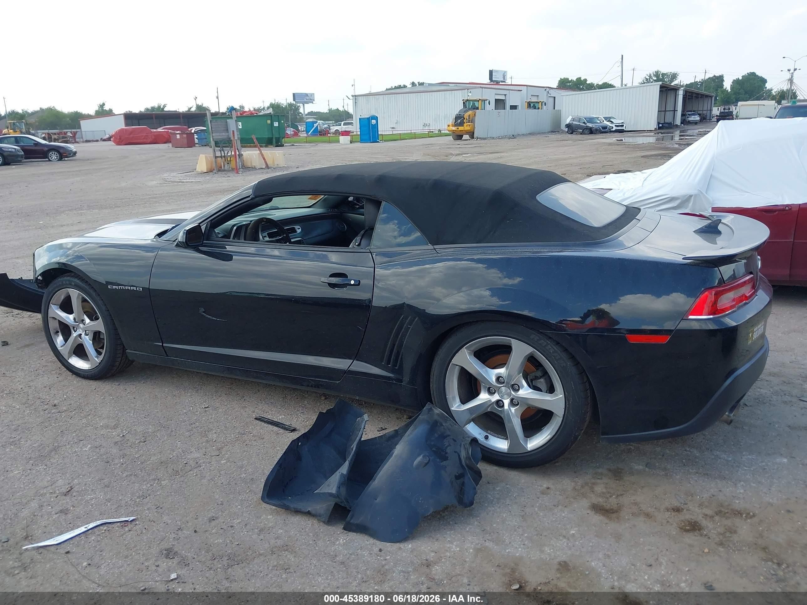 2015 Chevrolet Camaro 2lt Blue vin: 2G1FF3D34F9206282