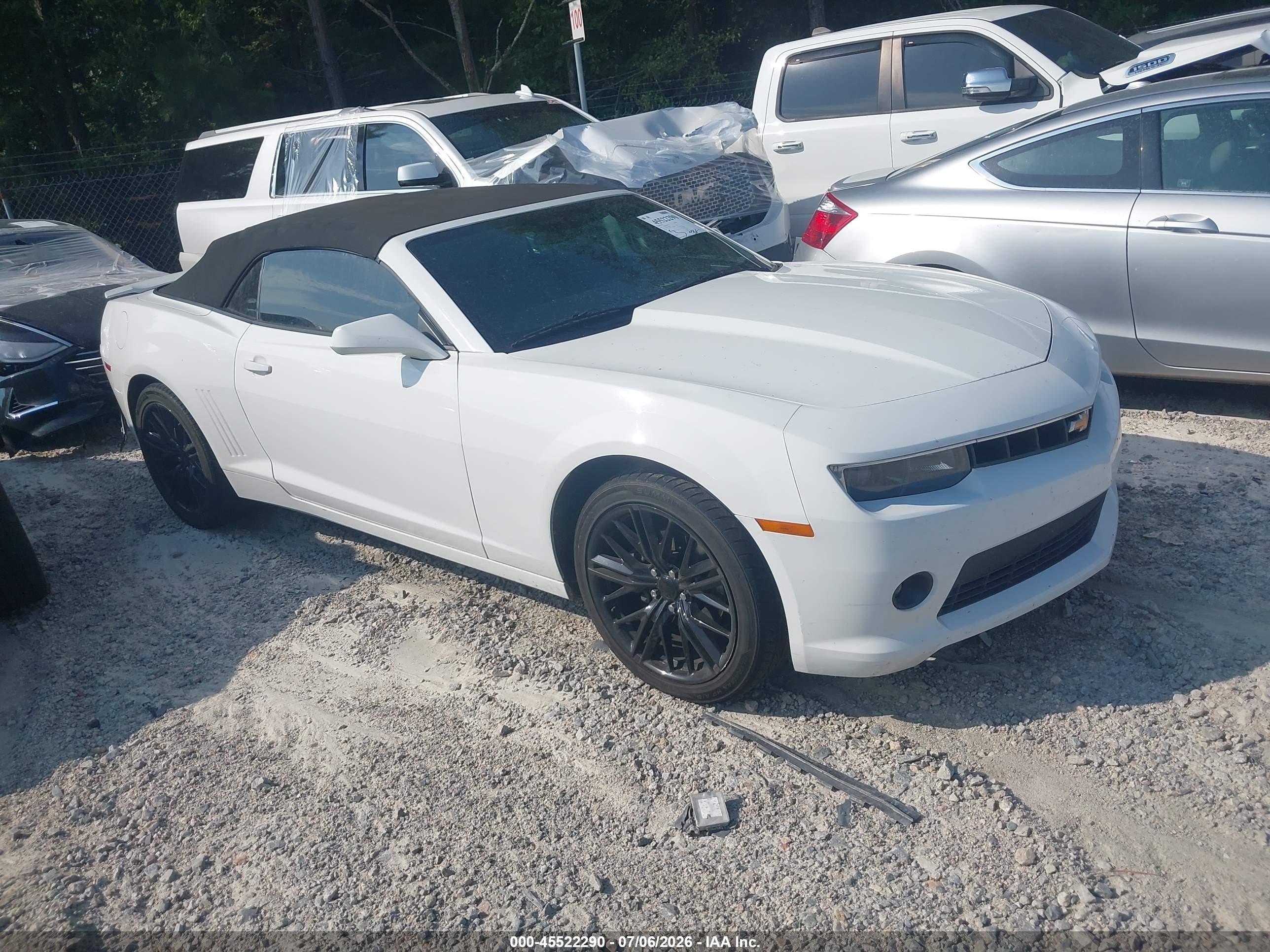 2015 Chevrolet Camaro 2lt White vin: 2G1FF3D34F9272265