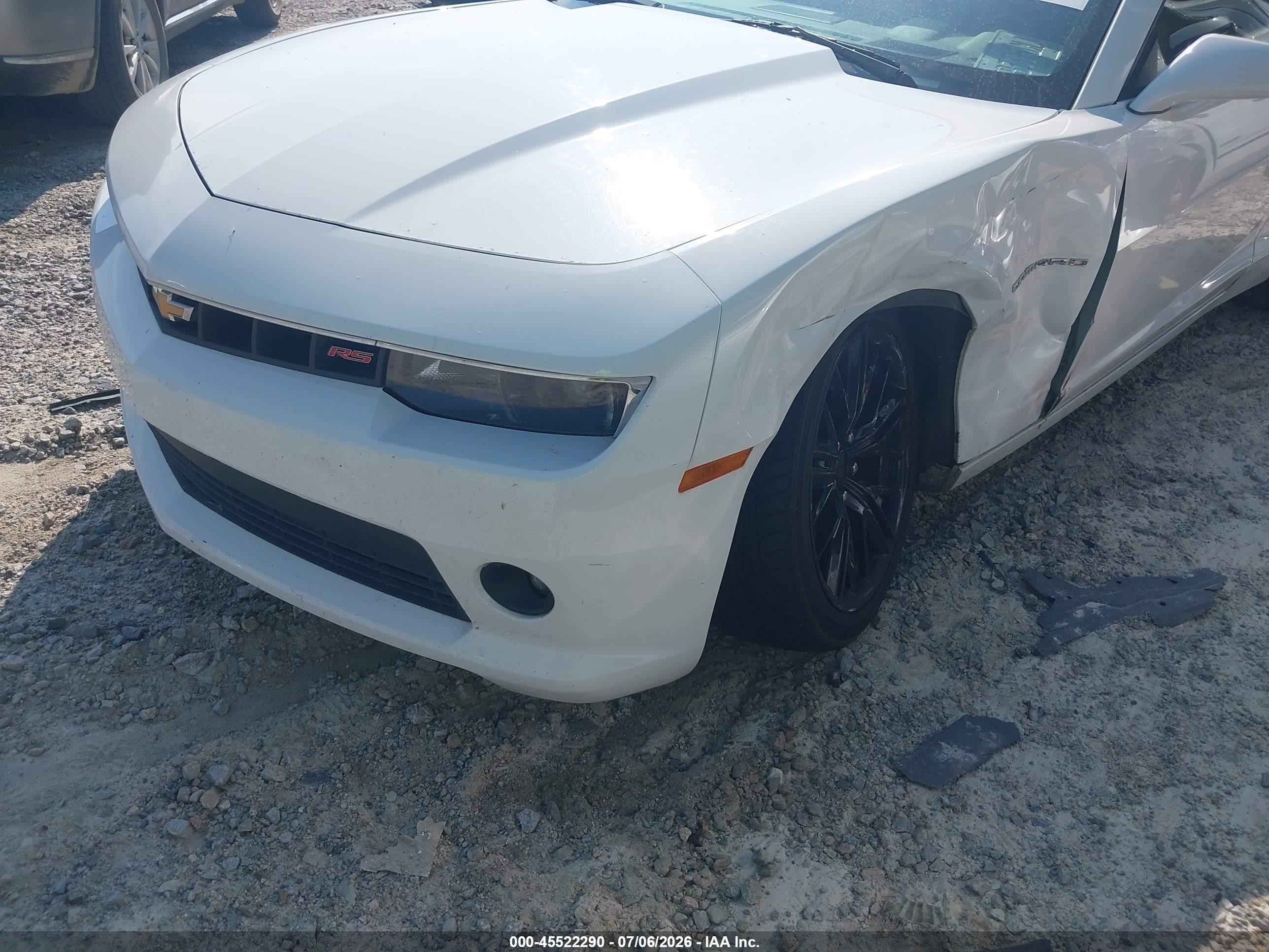 2015 Chevrolet Camaro 2lt White vin: 2G1FF3D34F9272265