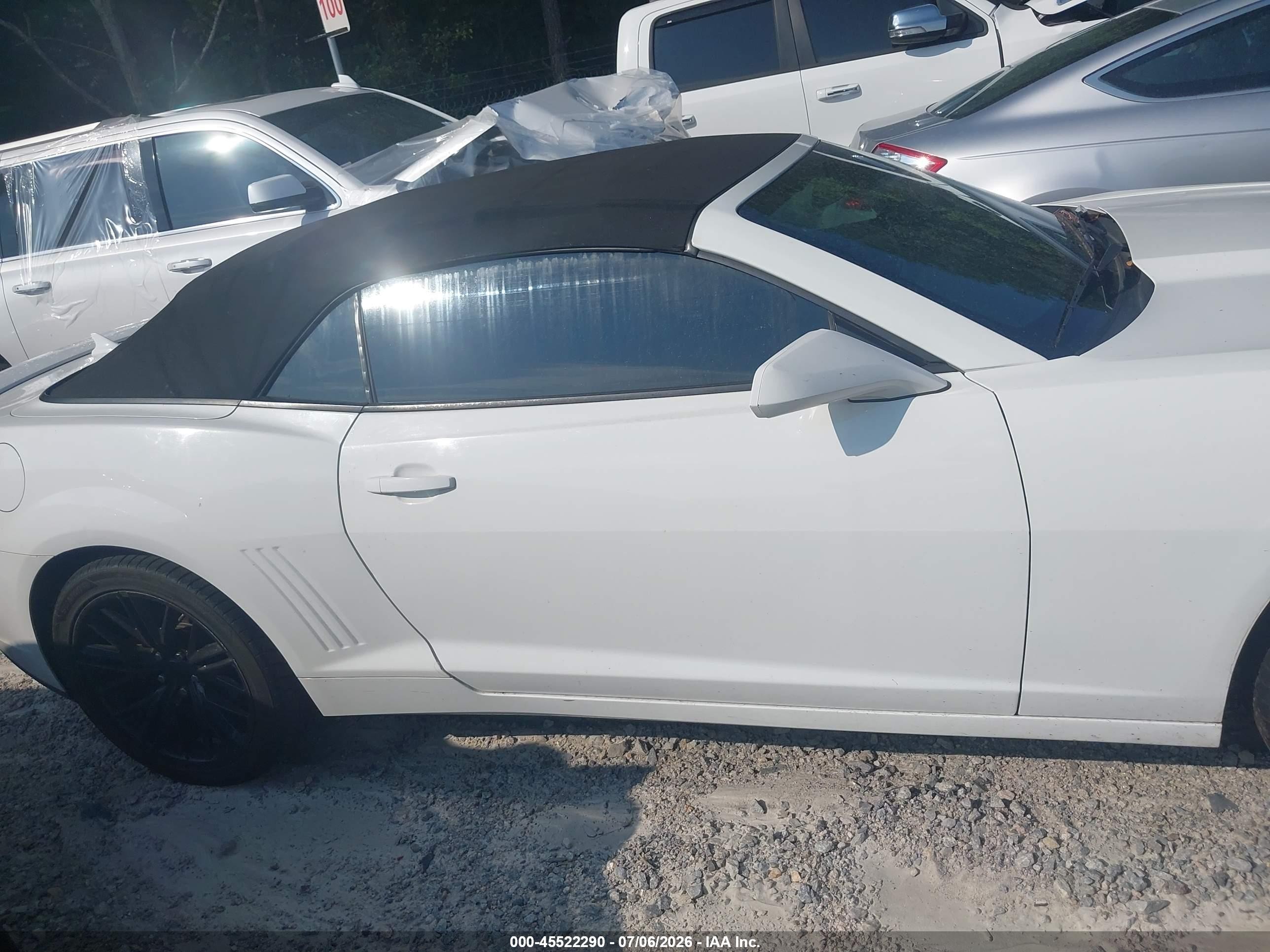 2015 Chevrolet Camaro 2lt White vin: 2G1FF3D34F9272265