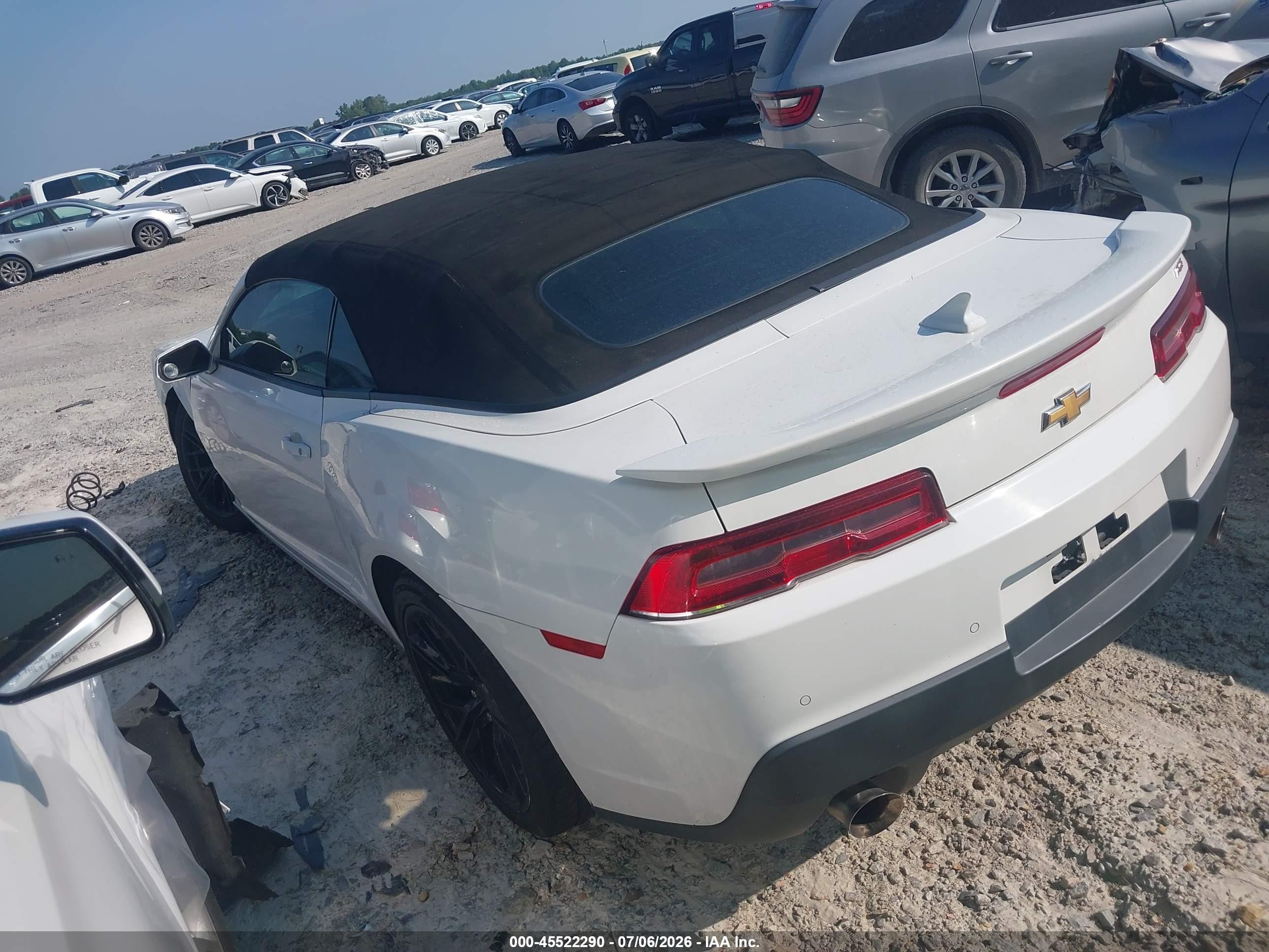 2015 Chevrolet Camaro 2lt White vin: 2G1FF3D34F9272265