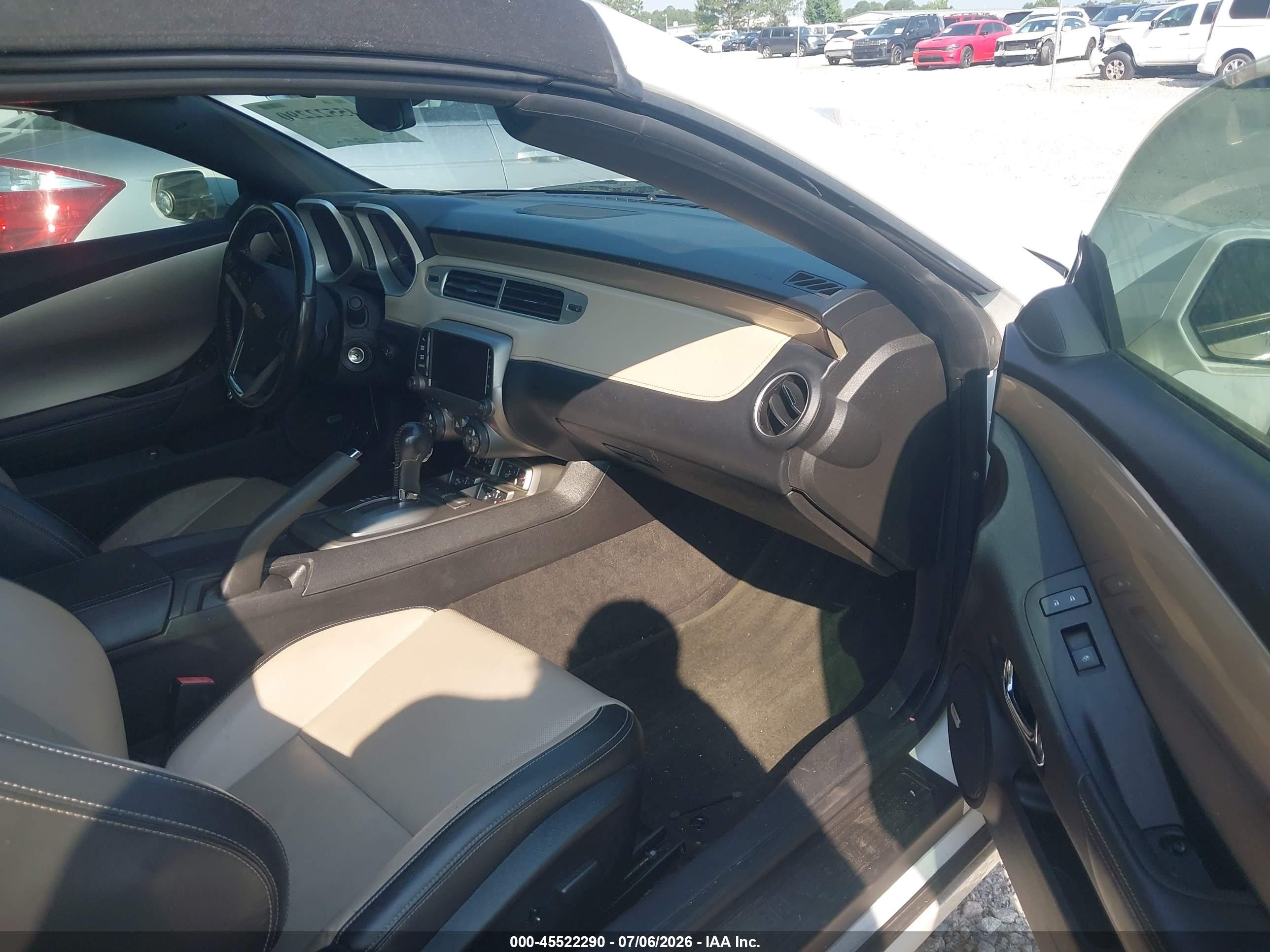 2015 Chevrolet Camaro 2lt White vin: 2G1FF3D34F9272265