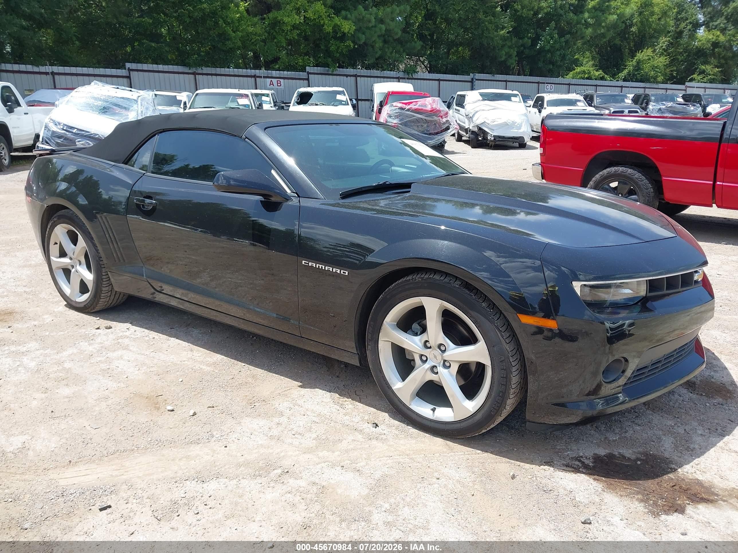 2015 Chevrolet Camaro 2lt Черный vin: 2G1FF3D35F9196166