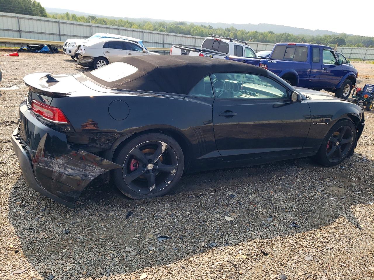 2015 Chevrolet Camaro Rs Black vin: 2G1FF3D37F9184276