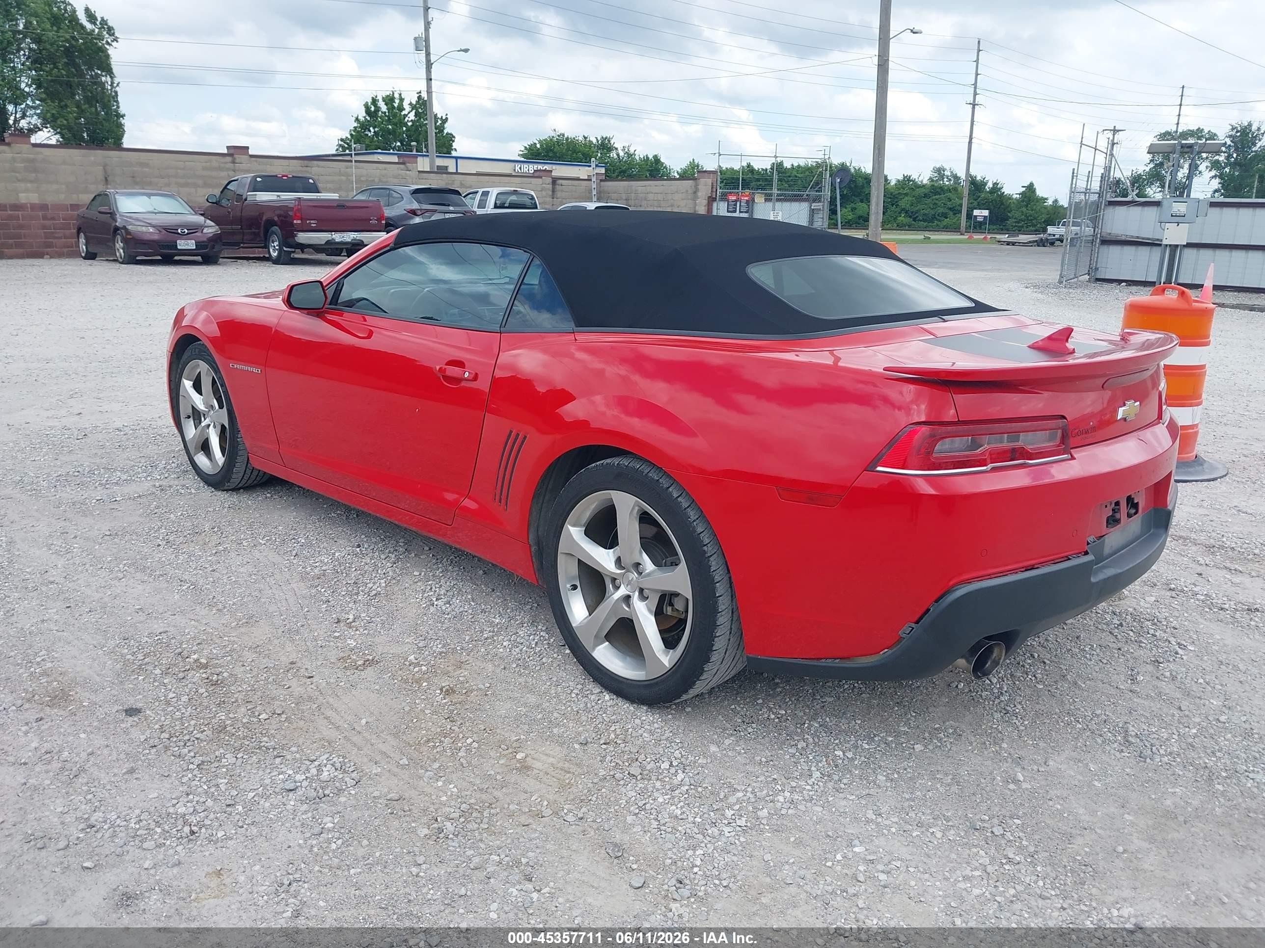 2015 Chevrolet Camaro 2lt Red vin: 2G1FF3D39F9298747