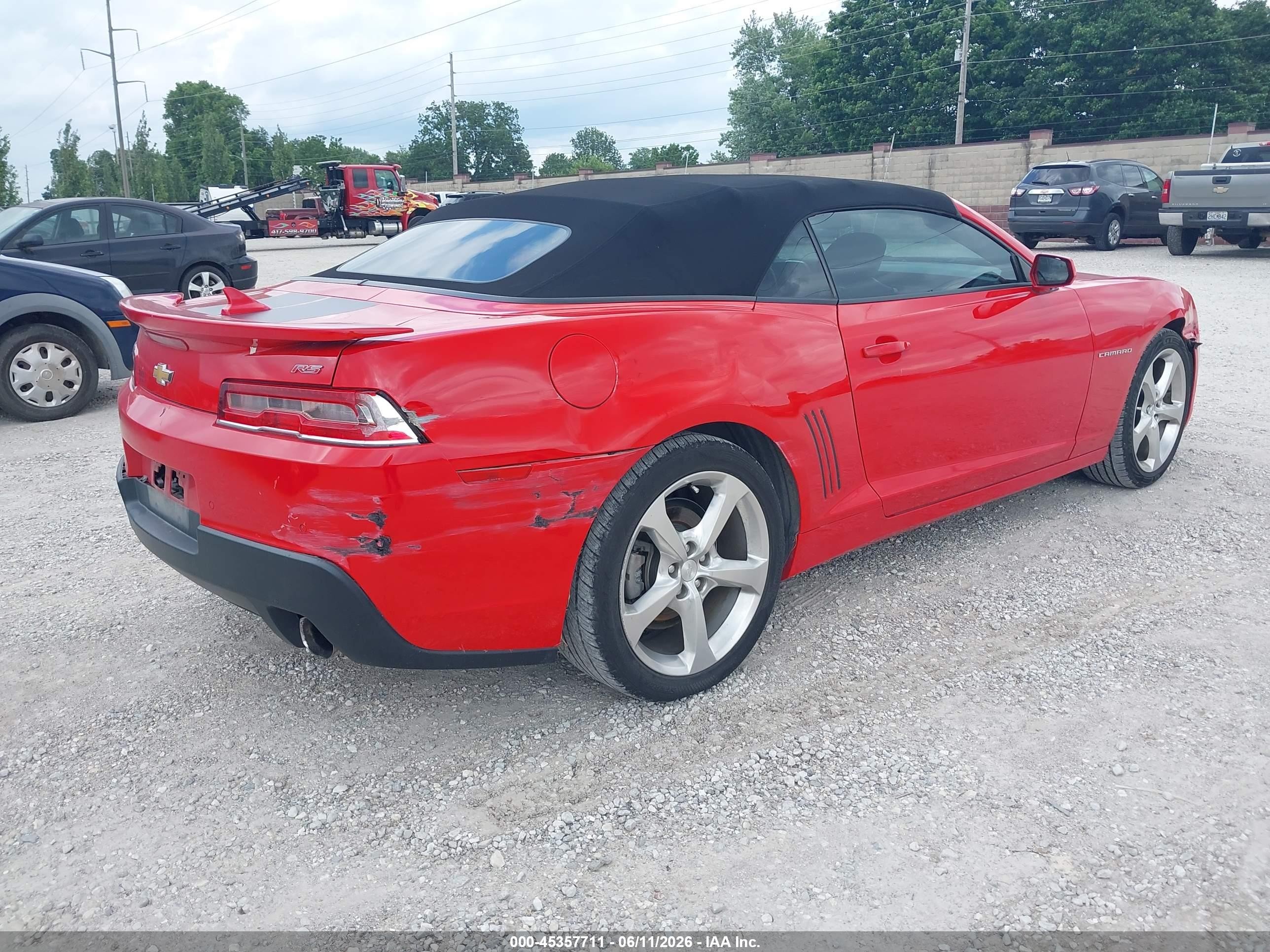 2015 Chevrolet Camaro 2lt Red vin: 2G1FF3D39F9298747