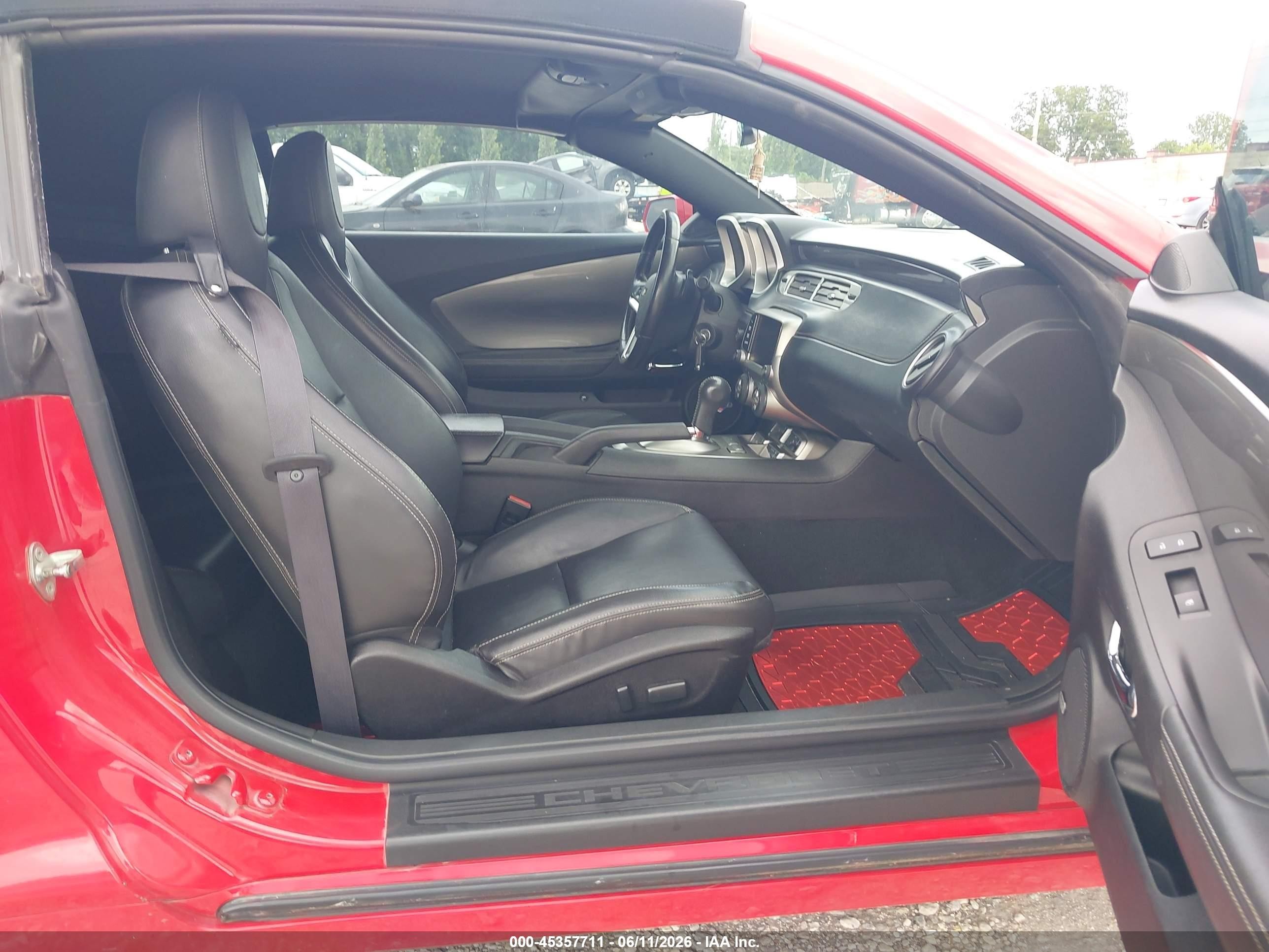 2015 Chevrolet Camaro 2lt Red vin: 2G1FF3D39F9298747