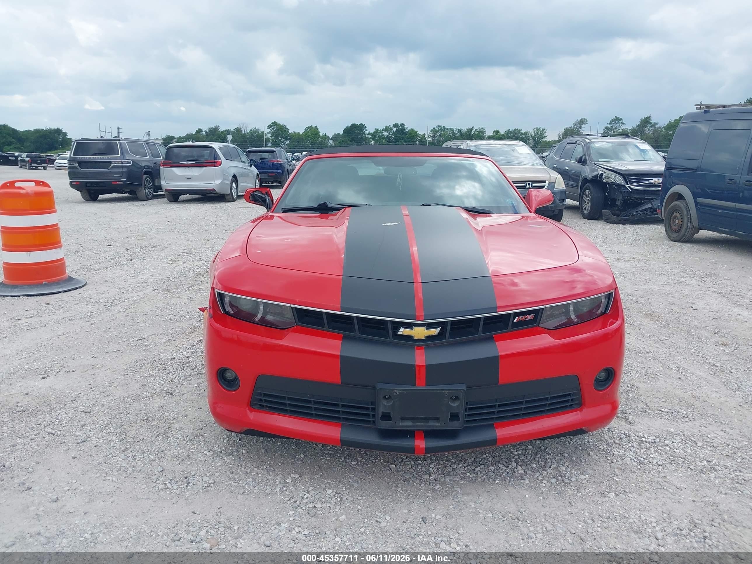 2015 Chevrolet Camaro 2lt Red vin: 2G1FF3D39F9298747