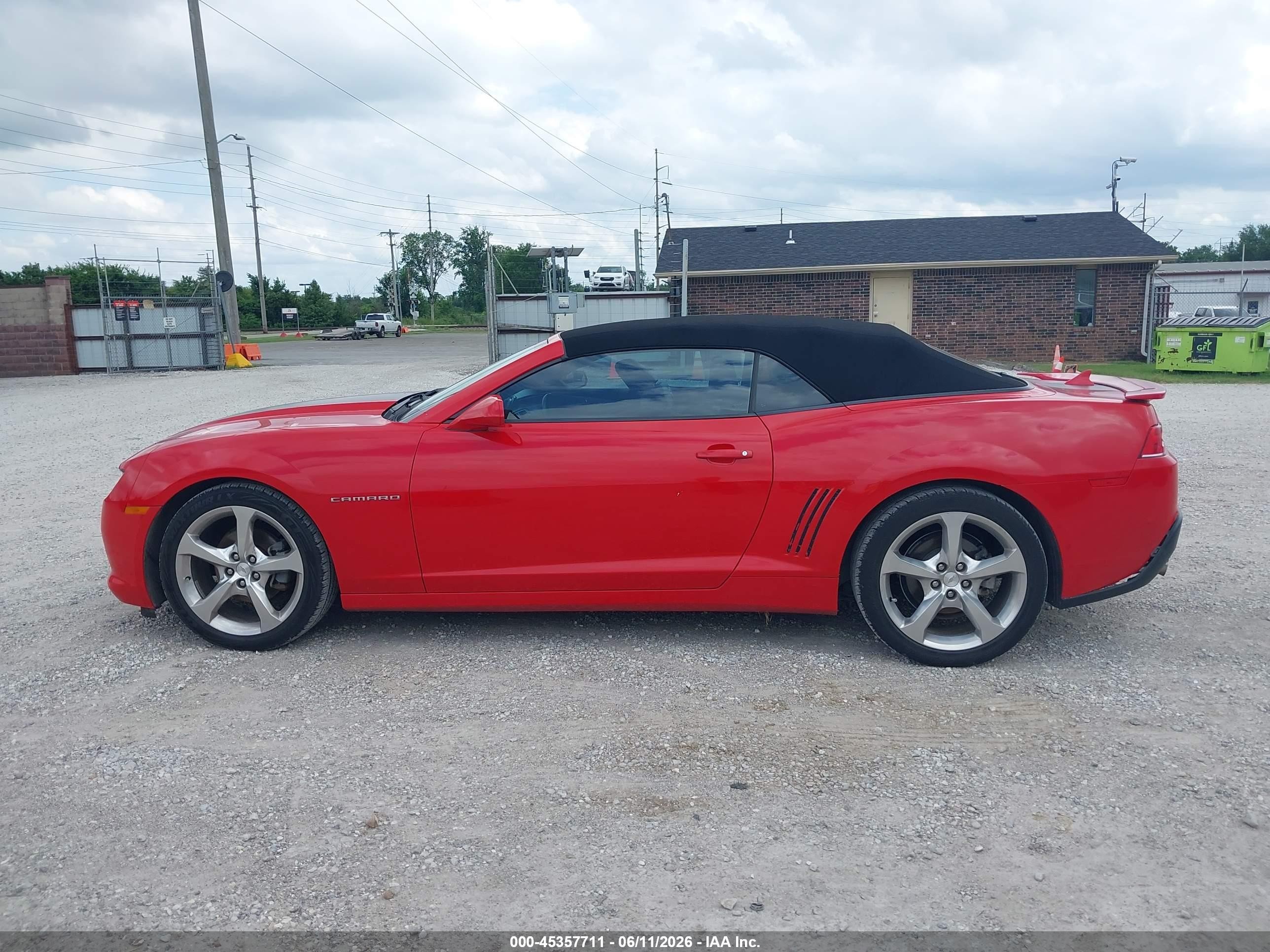 2015 Chevrolet Camaro 2lt Red vin: 2G1FF3D39F9298747
