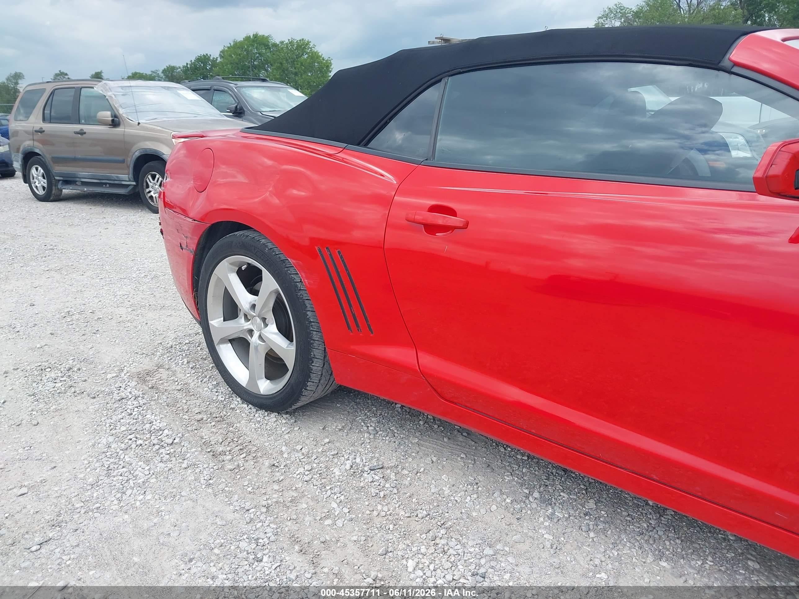 2015 Chevrolet Camaro 2lt Red vin: 2G1FF3D39F9298747