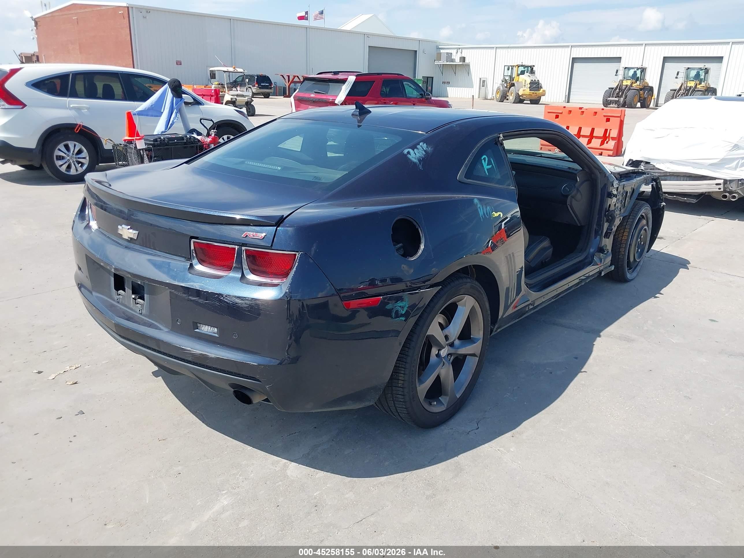 2013 Chevrolet Camaro 2lt Blue vin: 2G1FG1E30D9129293