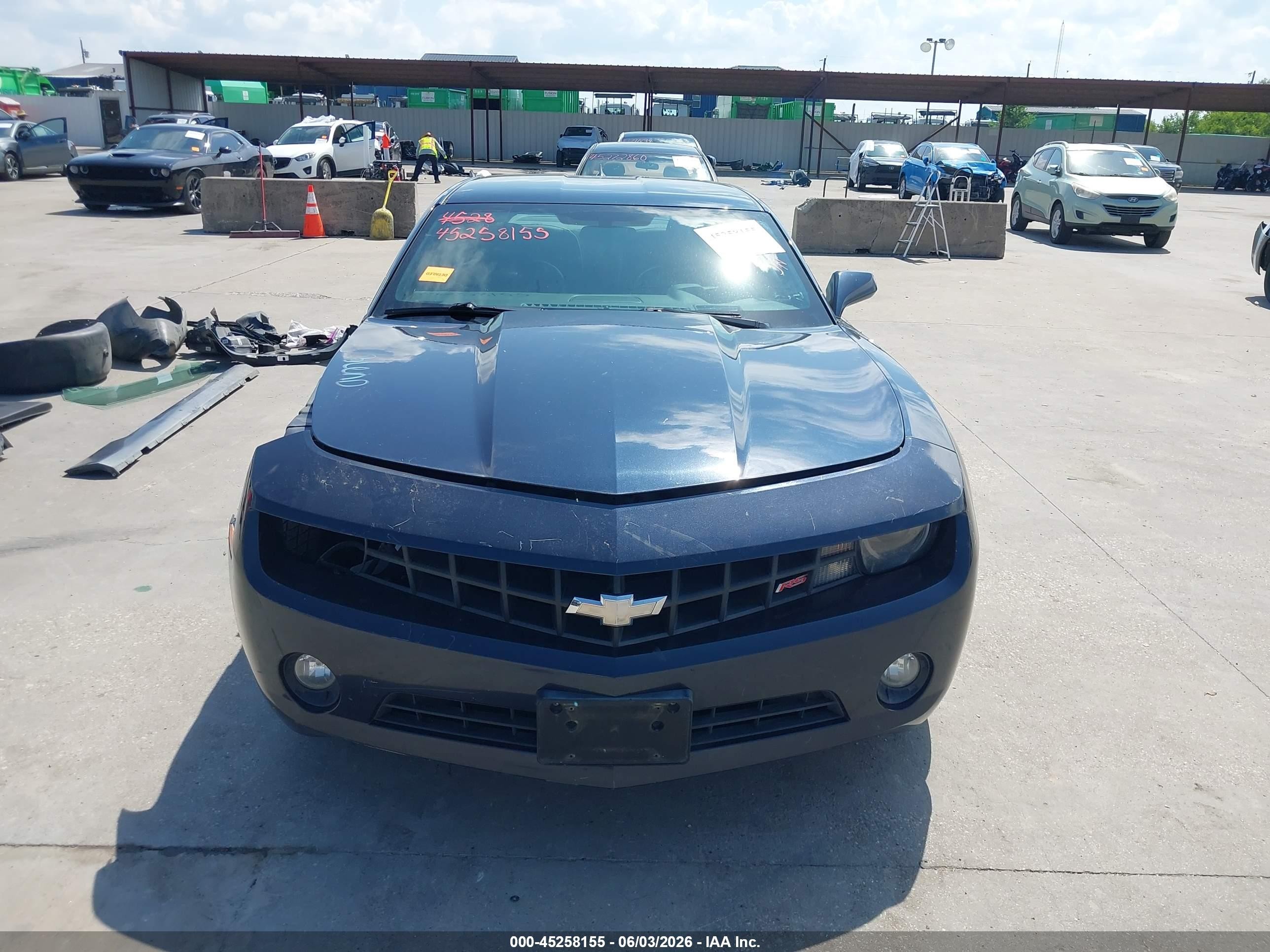 2013 Chevrolet Camaro 2lt Blue vin: 2G1FG1E30D9129293
