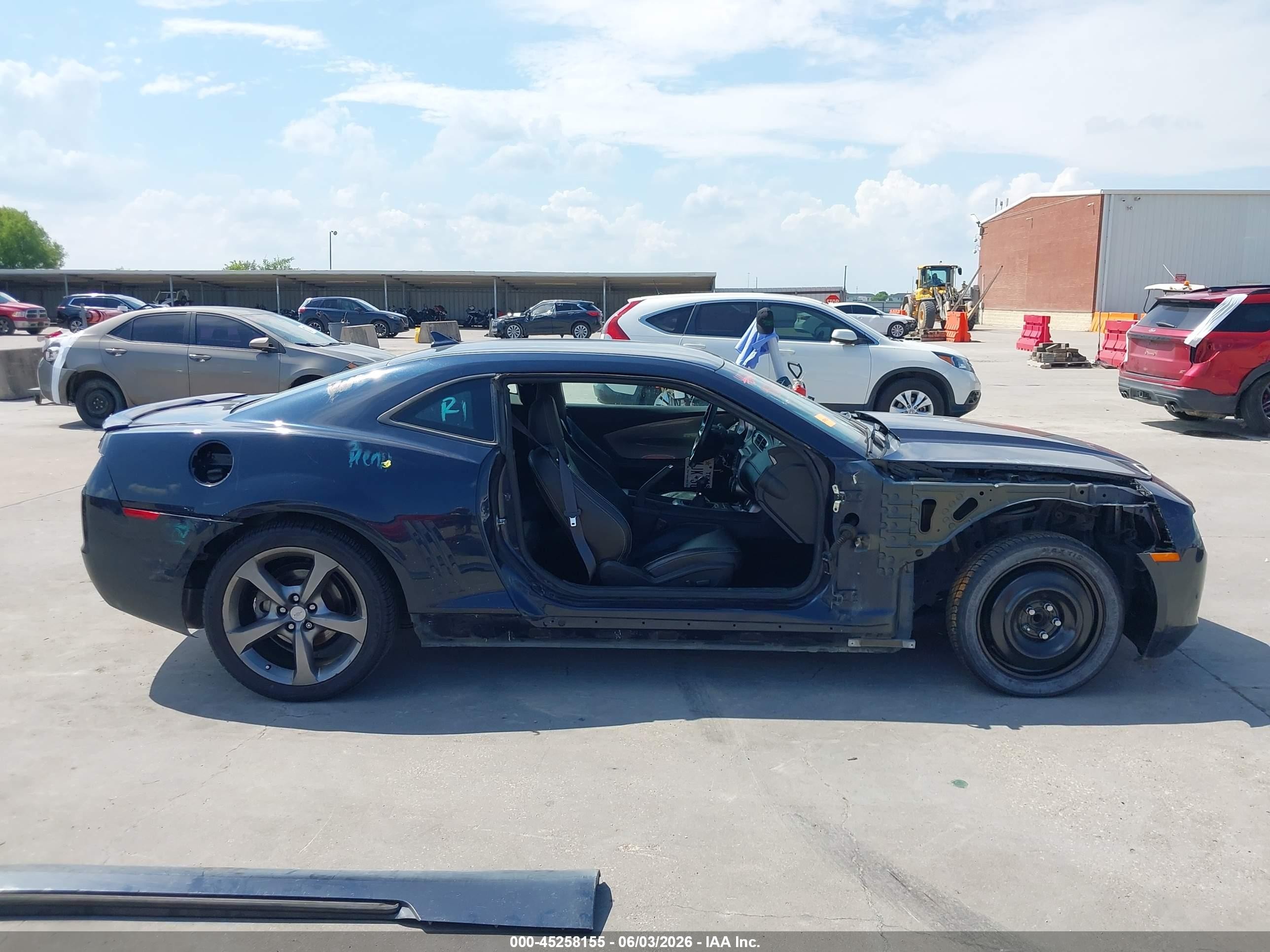 2013 Chevrolet Camaro 2lt Blue vin: 2G1FG1E30D9129293