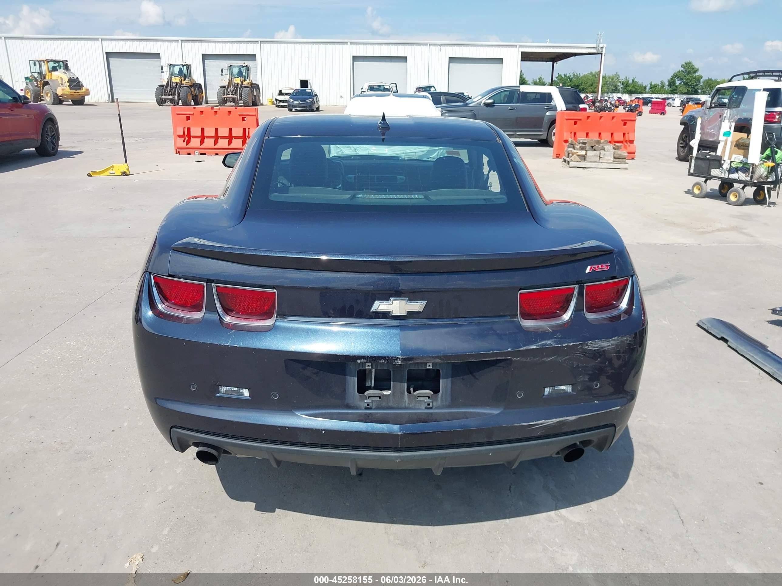 2013 Chevrolet Camaro 2lt Blue vin: 2G1FG1E30D9129293