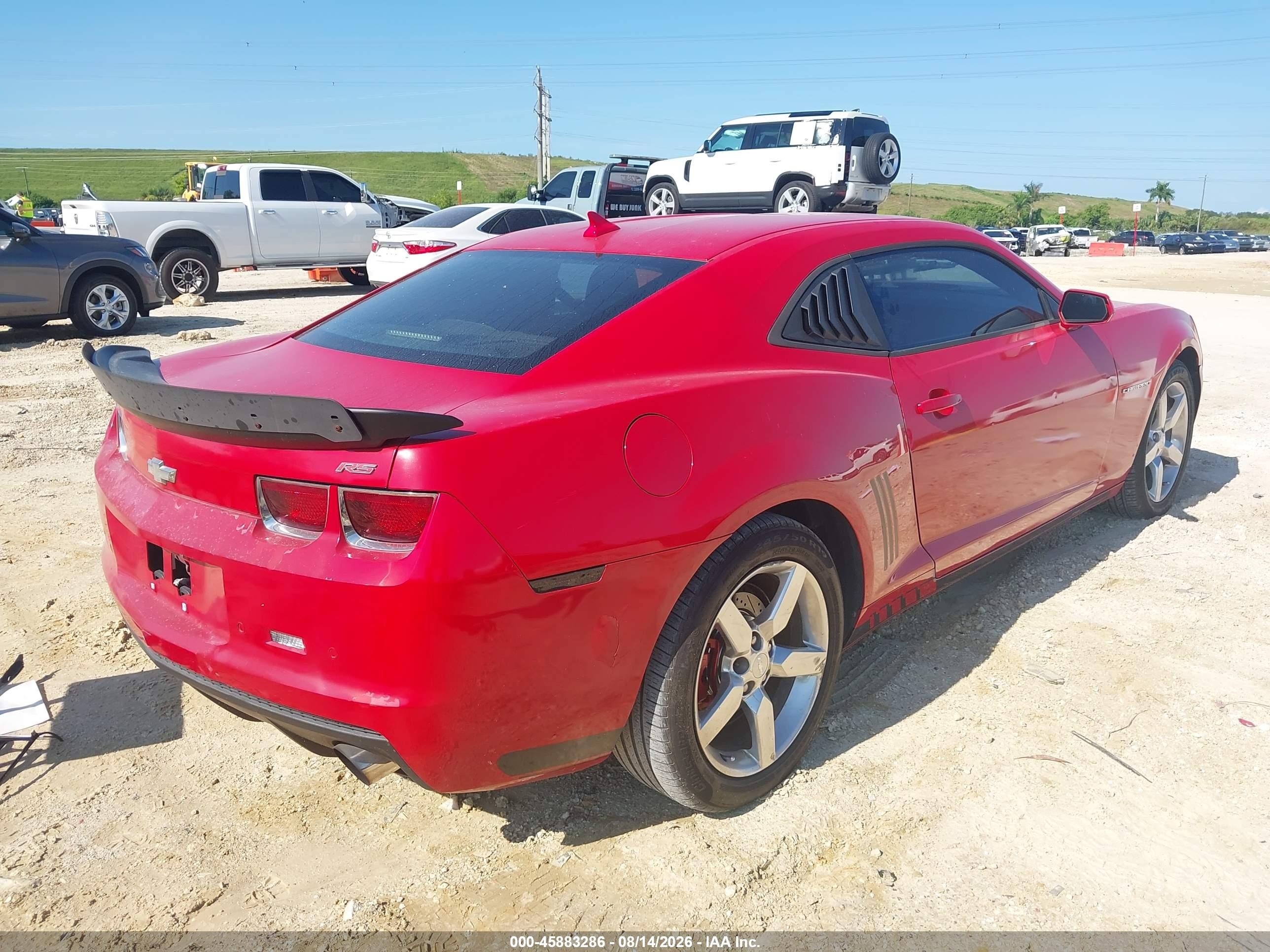 2012 Chevrolet Camaro 2lt Red vin: 2G1FG1E35C9151966