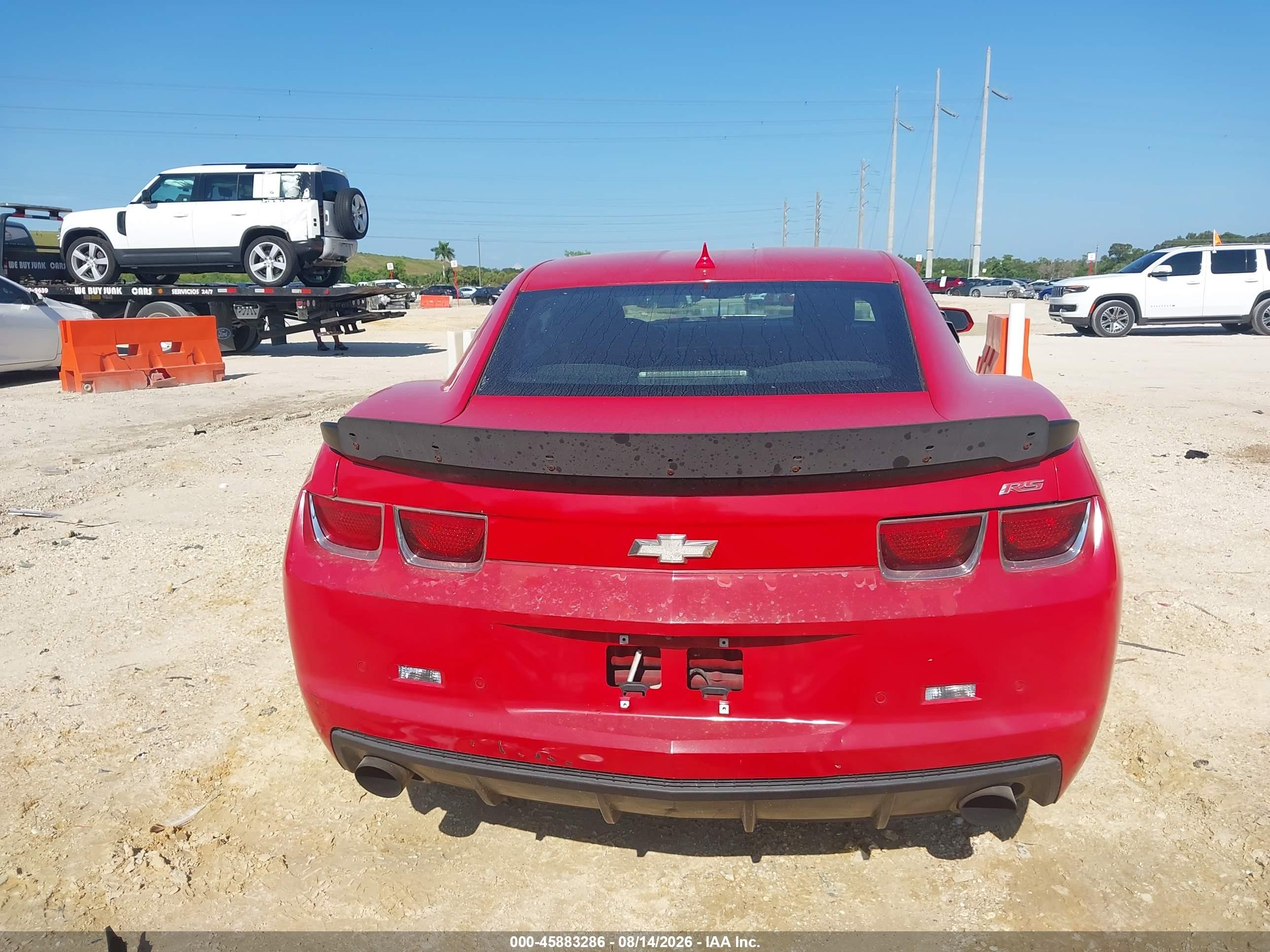 2012 Chevrolet Camaro 2lt Red vin: 2G1FG1E35C9151966