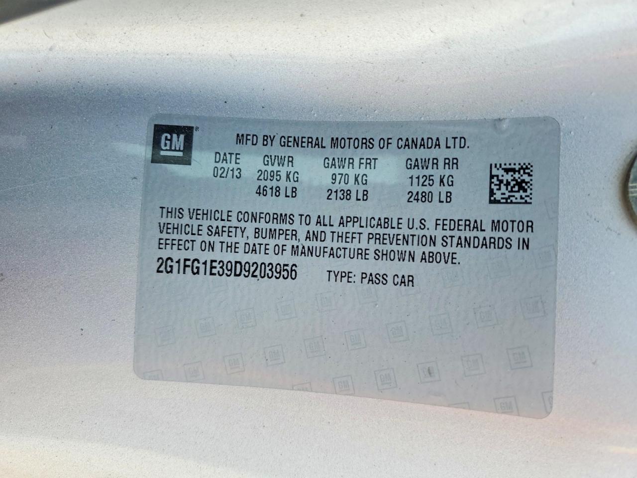 2013 Chevrolet Camaro Lt Silver vin: 2G1FG1E39D9203956