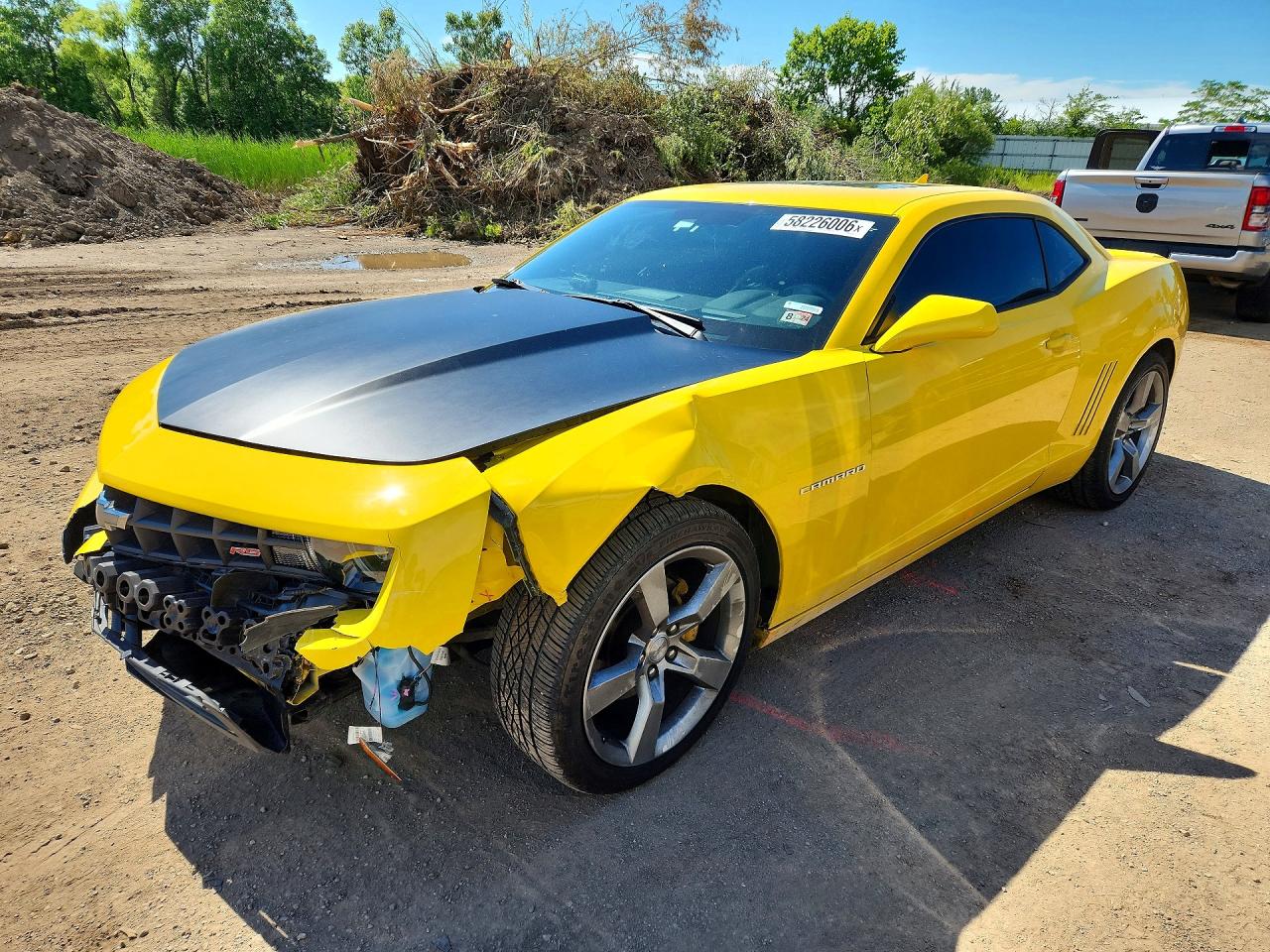2012 Chevrolet Camaro Lt Yellow vin: 2G1FG1E3XC9147427