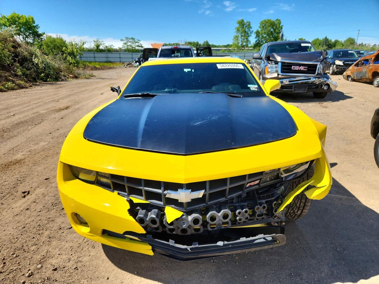 2012 Chevrolet Camaro Lt Yellow vin: 2G1FG1E3XC9147427