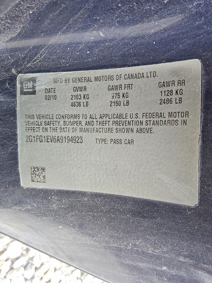 2010 Chevrolet Camaro Lt Синий vin: 2G1FG1EV6A9194923