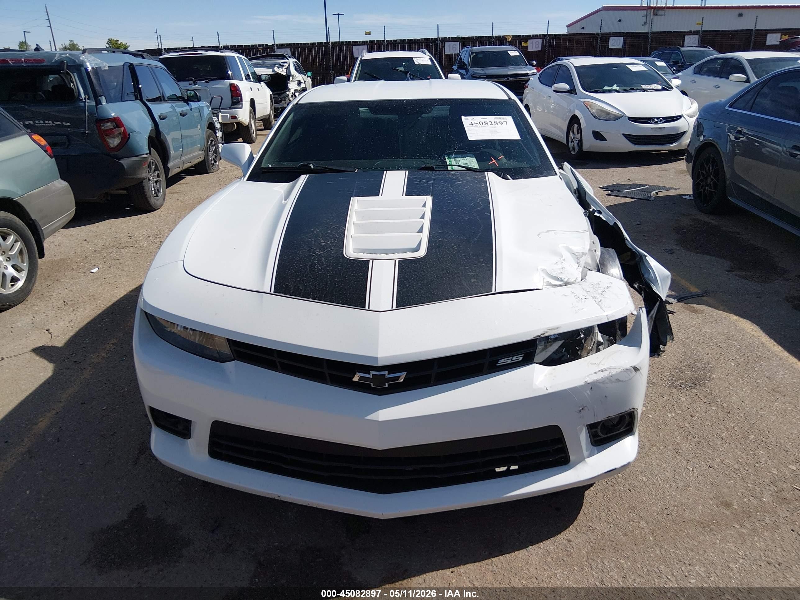 2015 Chevrolet Camaro 1ss White vin: 2G1FG1EW9F9303701
