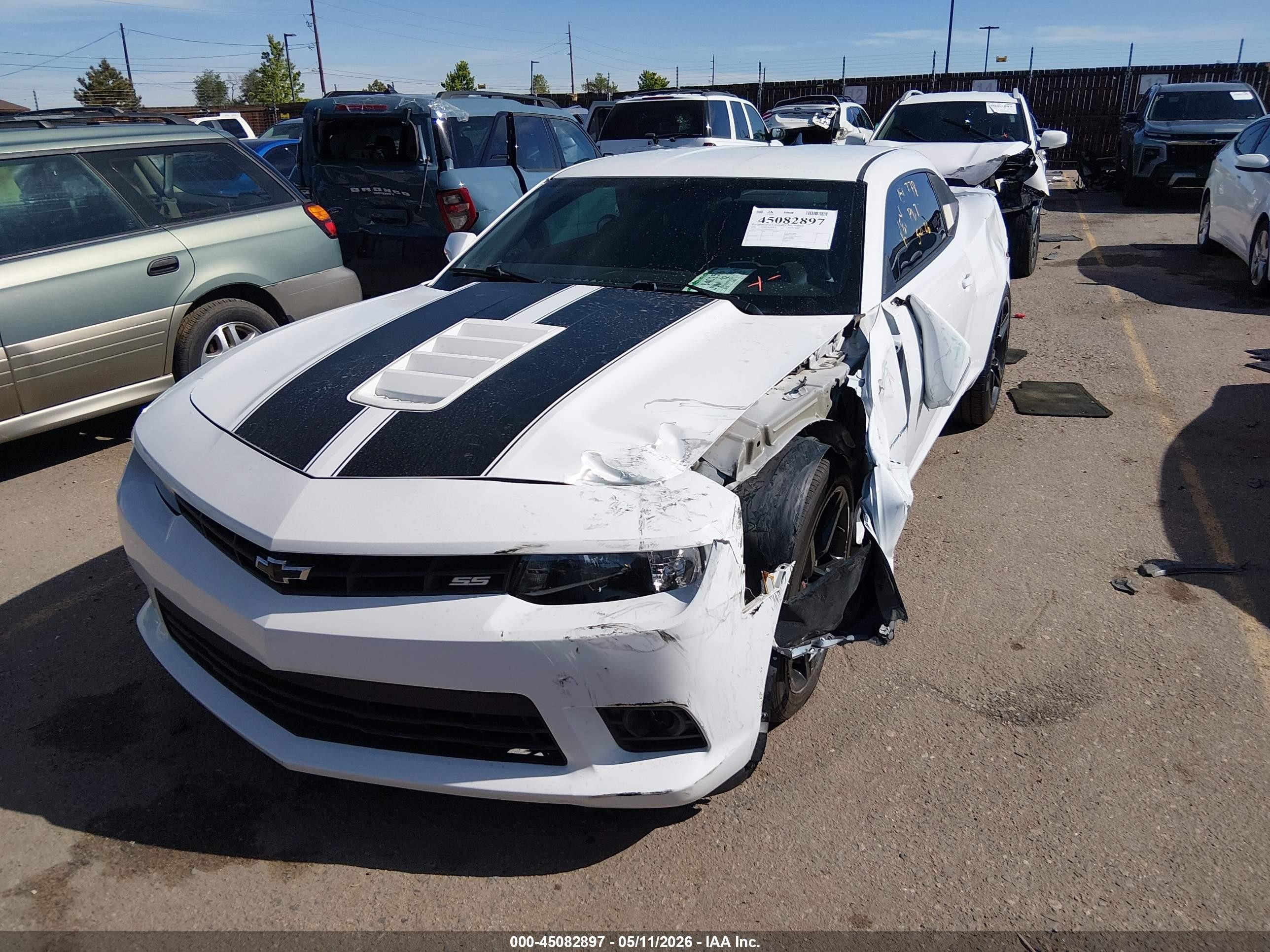 2015 Chevrolet Camaro 1ss White vin: 2G1FG1EW9F9303701