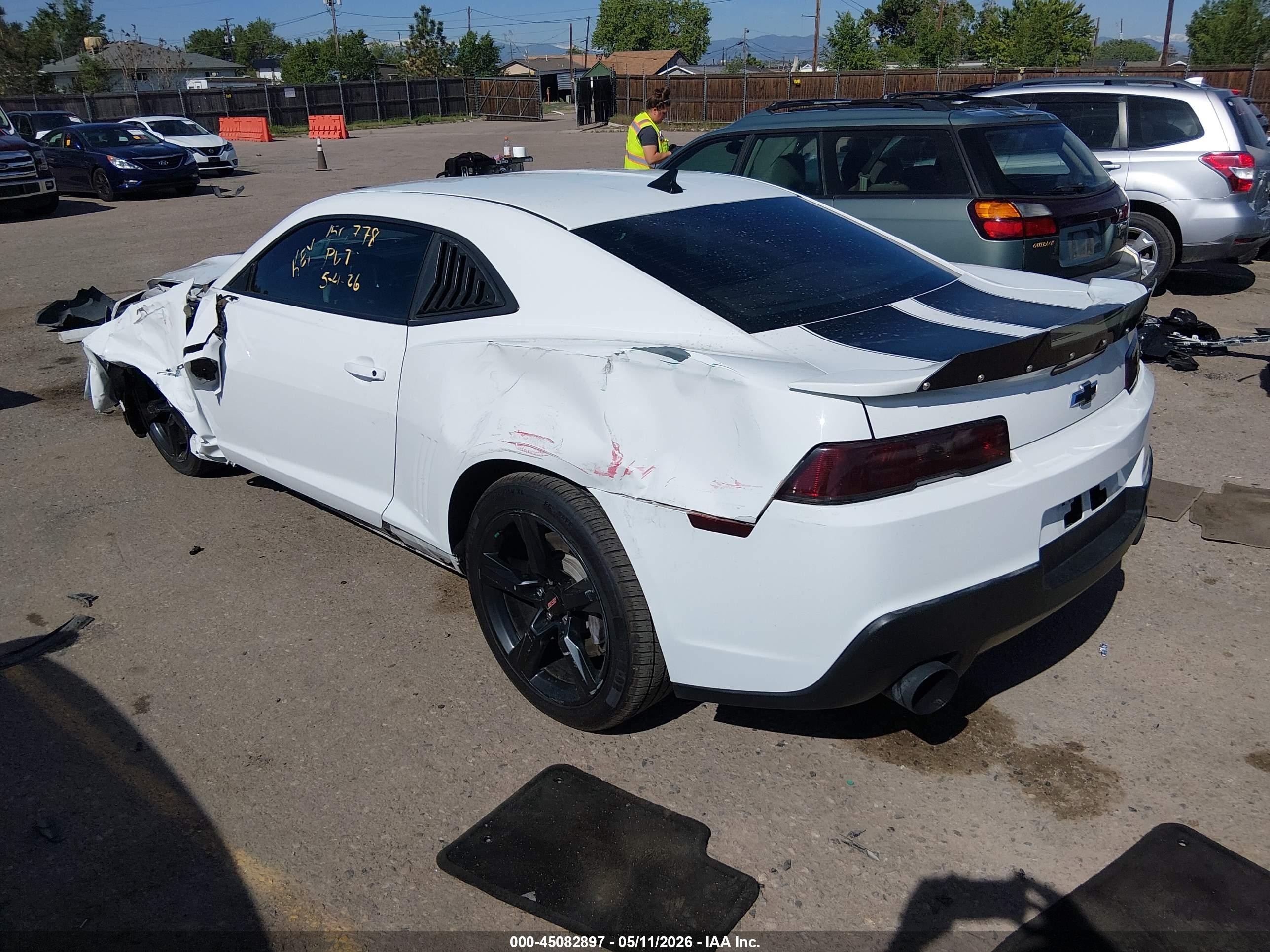 2015 Chevrolet Camaro 1ss White vin: 2G1FG1EW9F9303701