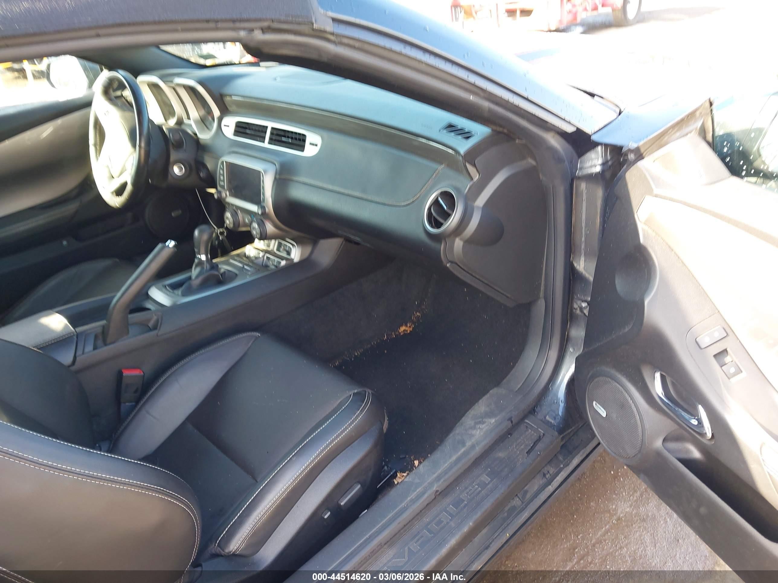 2014 Chevrolet Camaro 2lt Gray vin: 2G1FG3D39E9298159