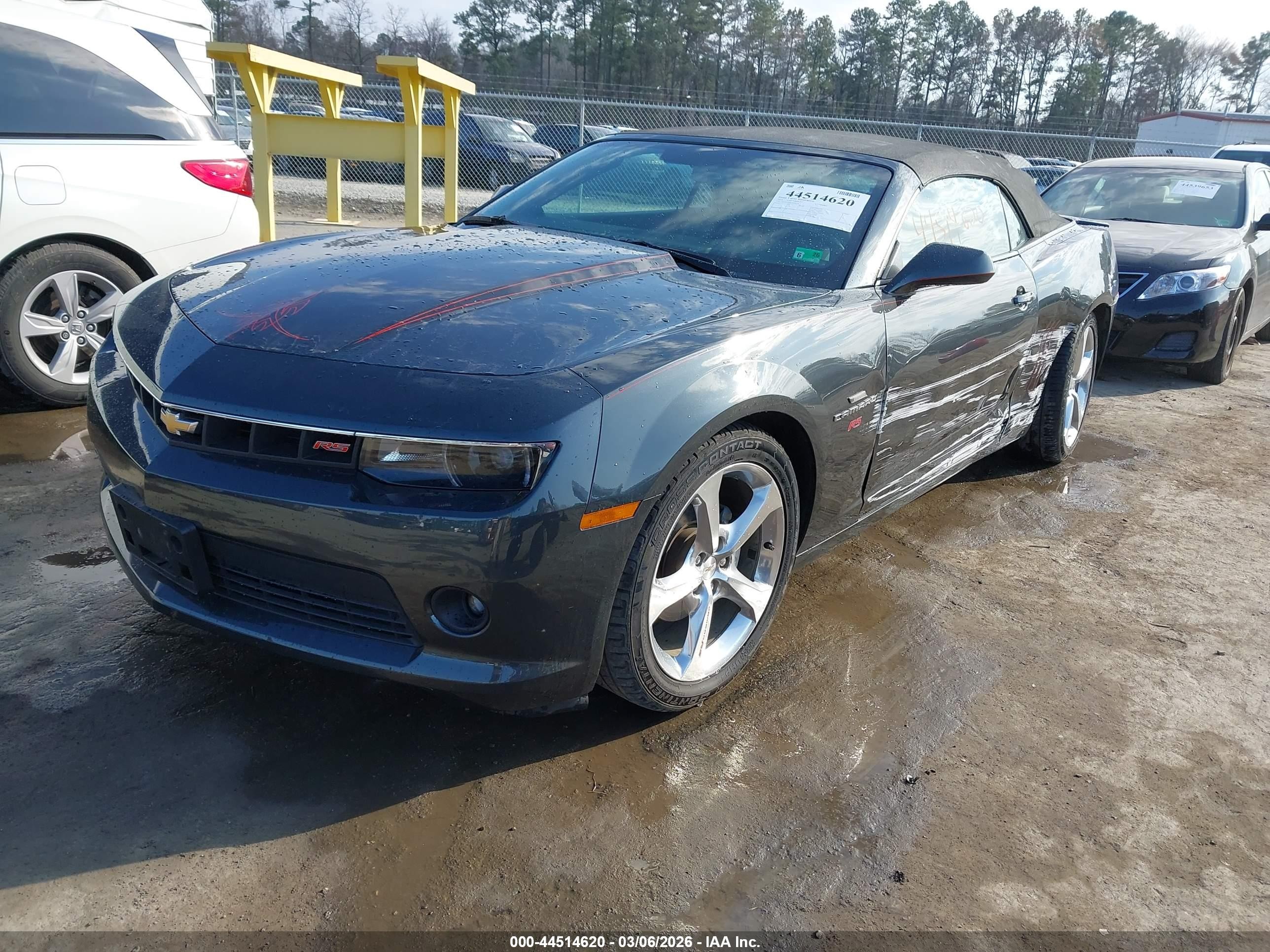 2014 Chevrolet Camaro 2lt Gray vin: 2G1FG3D39E9298159