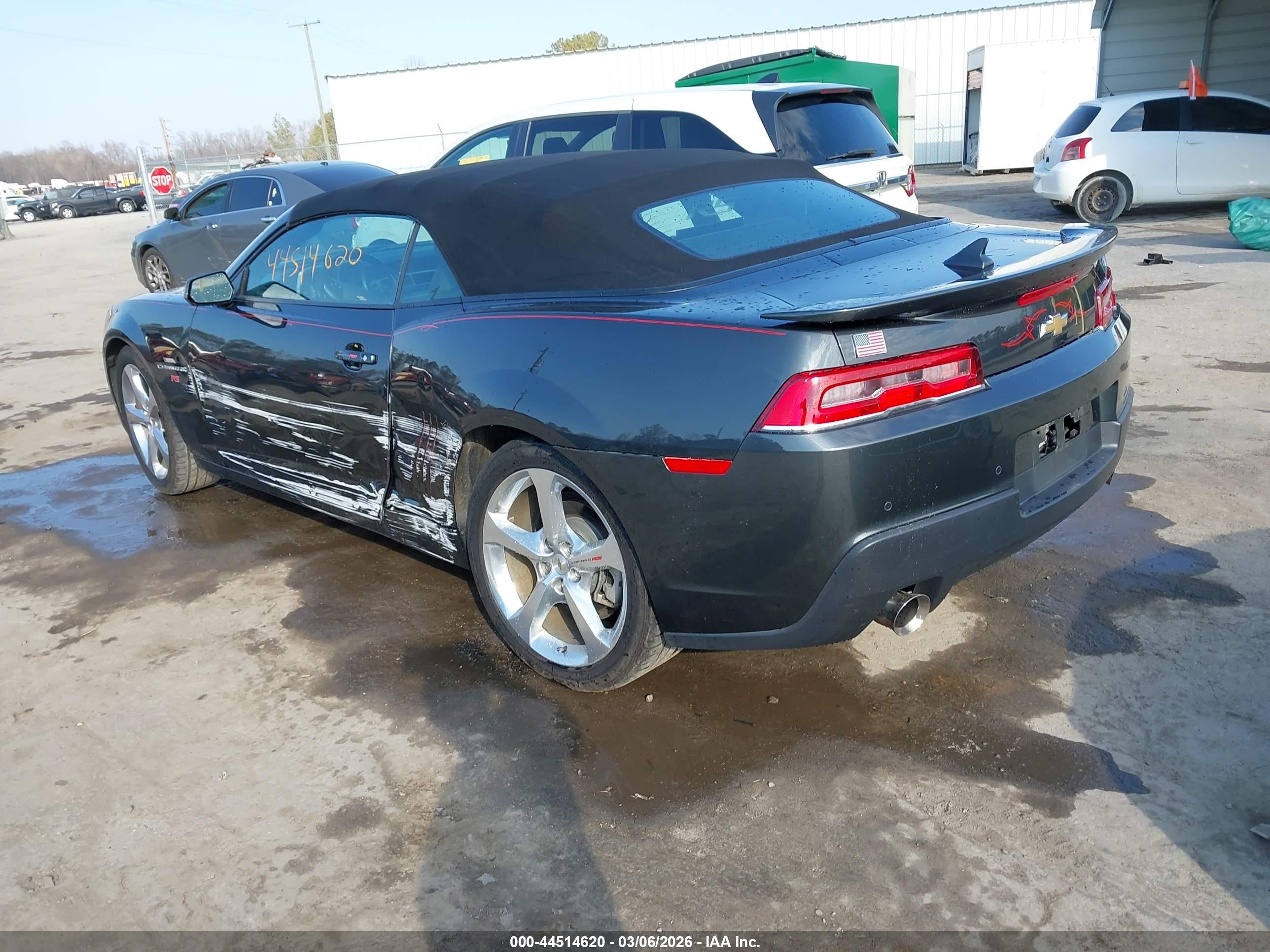 2014 Chevrolet Camaro 2lt Gray vin: 2G1FG3D39E9298159